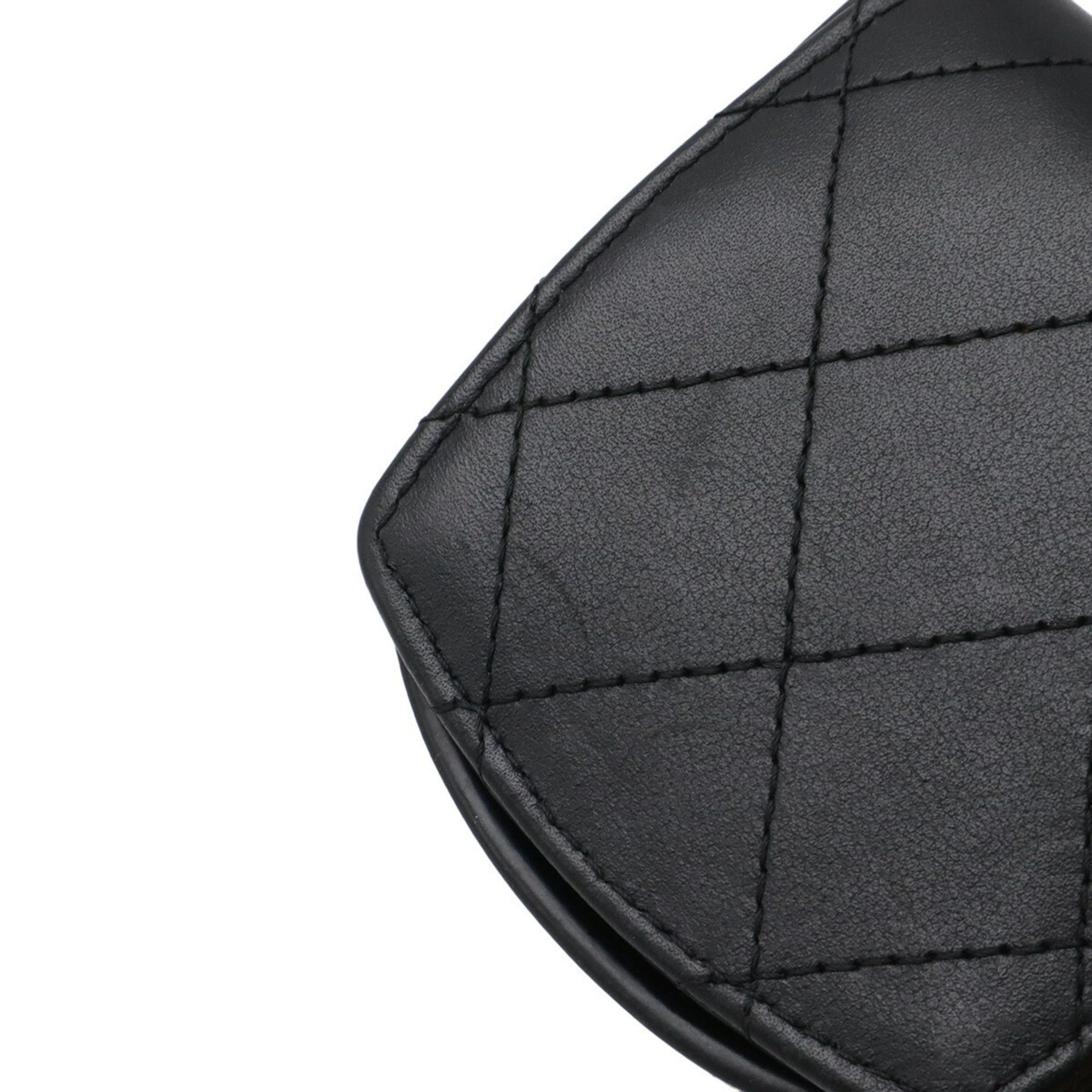 Chanel CHANEL Coco Mark Wallet/Coin Purse, Leather, Black, AP3887 Size ONE SIZE - 6 Thumbnail