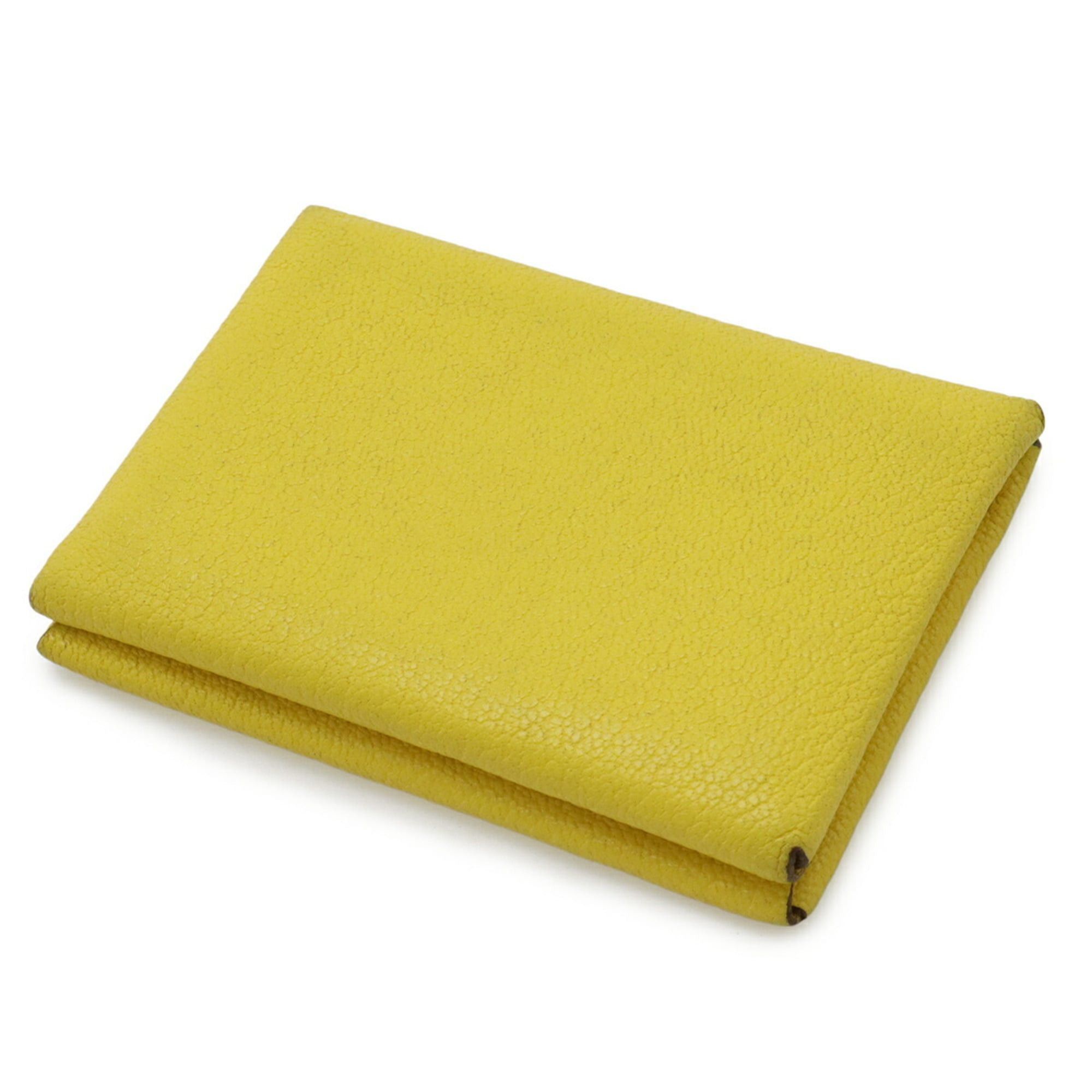 Hermes HERMES Calvi Duo Wallet/Coin Purse, Coin Card Case, Chevre Leather, Jaune Naple Yellow, U Stamp Size ONE SIZE - 3 Thumbnail