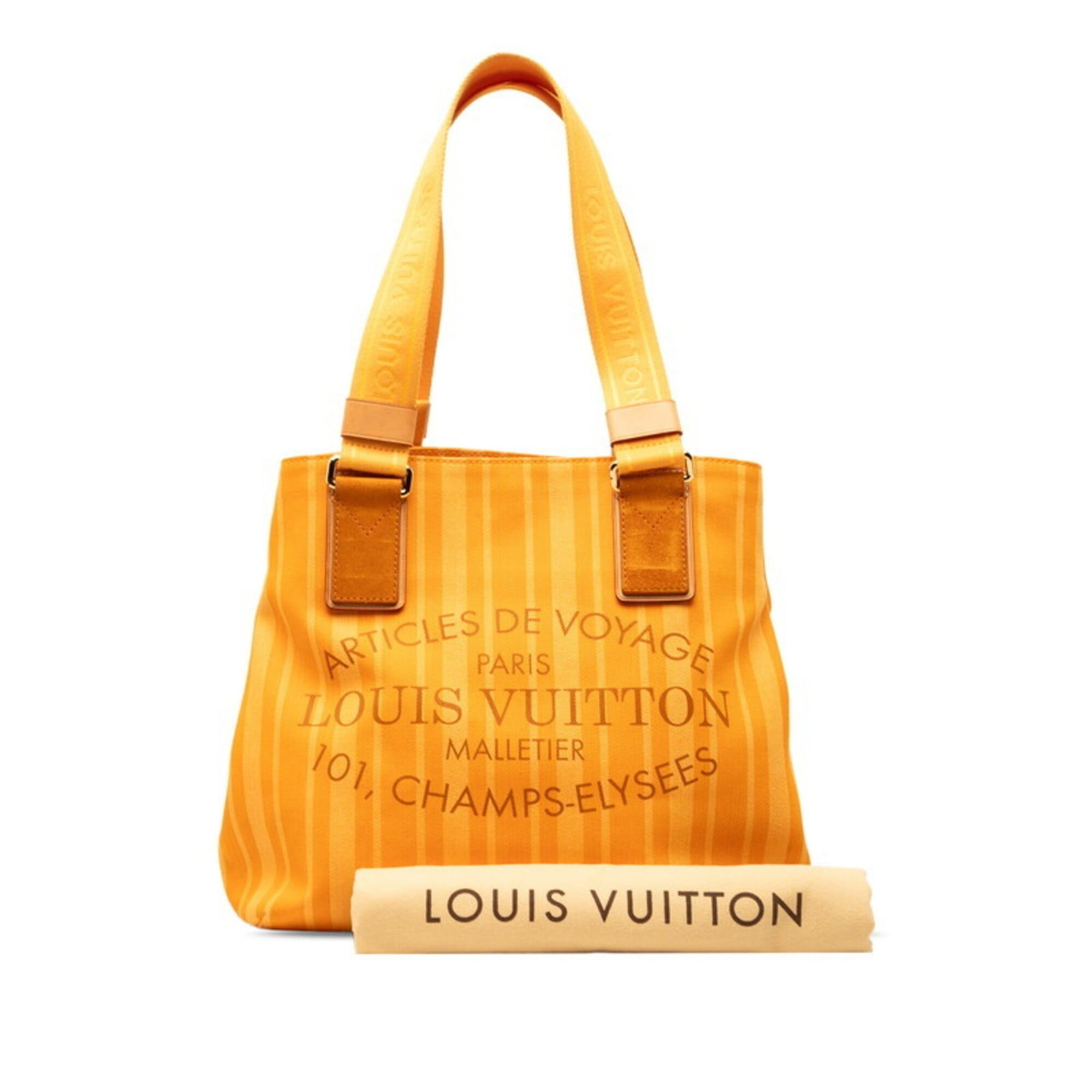 Louis Vuitton Louis Vuitton Plan Soleil Cabas PM Tote Bag Shoulder M94145 Jaune Passion Yellow Canvas Suede Women's LOUIS VUITTON Size ONE SIZE - 7 Thumbnail