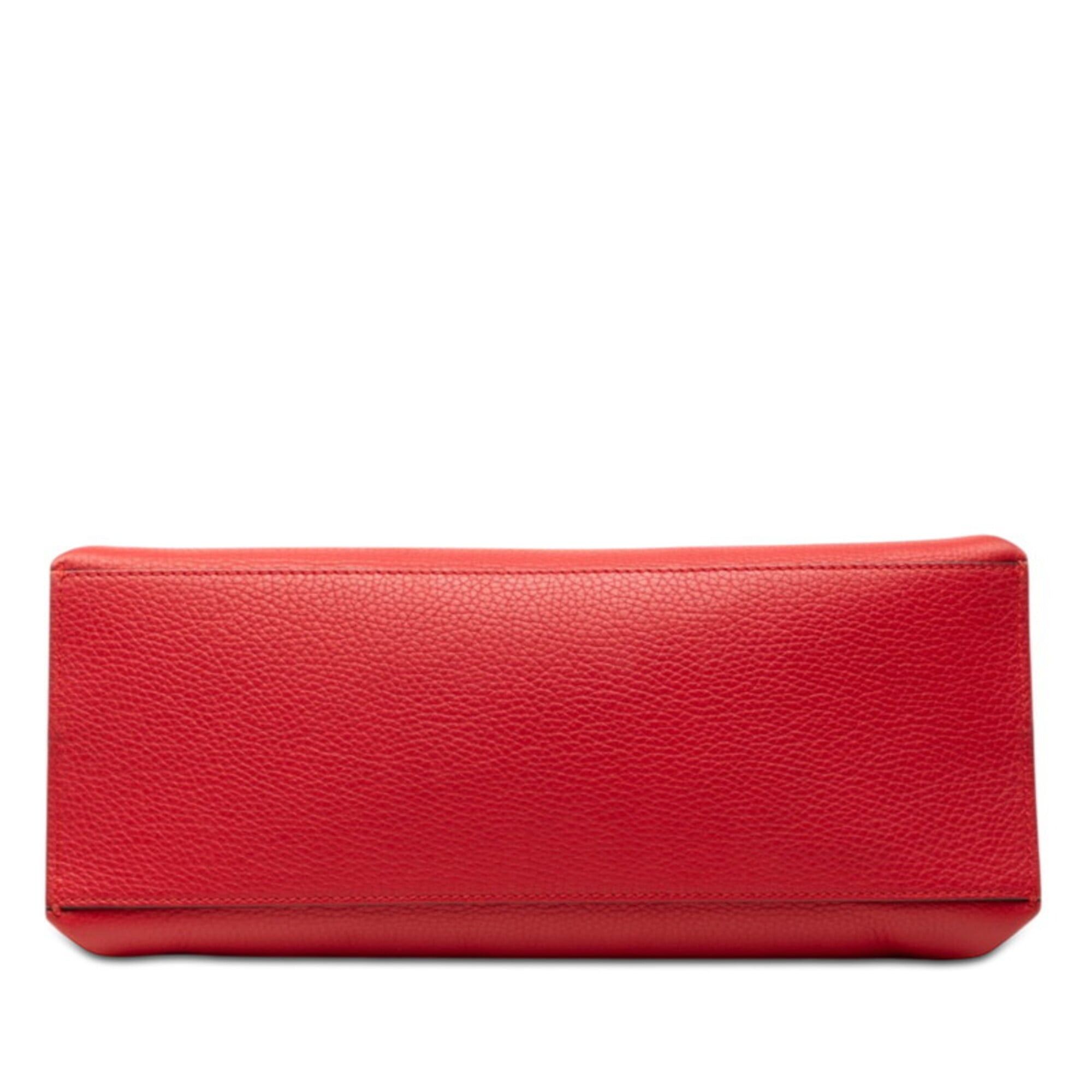 Gucci Gucci Bamboo Daily Handbag Shoulder Bag 2WAY 392013 Red Leather Women's GUCCI Size ONE SIZE - 3 Thumbnail