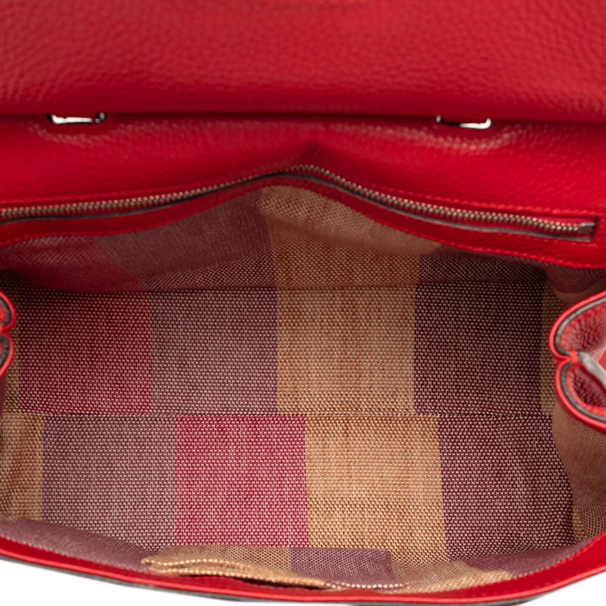 Gucci Gucci Bamboo Daily Handbag Shoulder Bag 2WAY 392013 Red Leather Women's GUCCI Size ONE SIZE - 4 Thumbnail