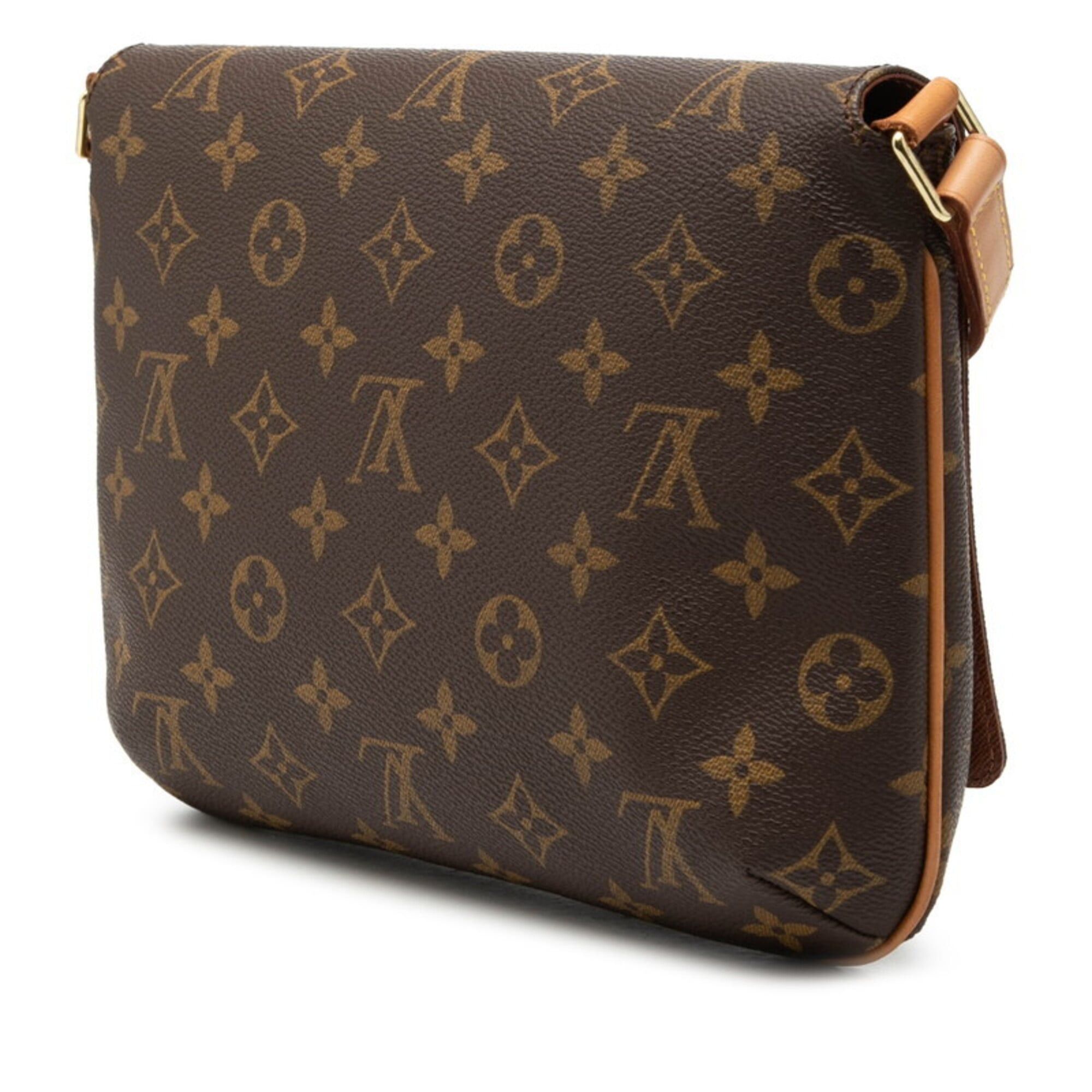 Louis Vuitton Louis Vuitton Monogram Musette Tango Short Shoulder Bag M51257 Brown Leather Women's LOUIS VUITTON Size ONE SIZE - 2 Thumbnail