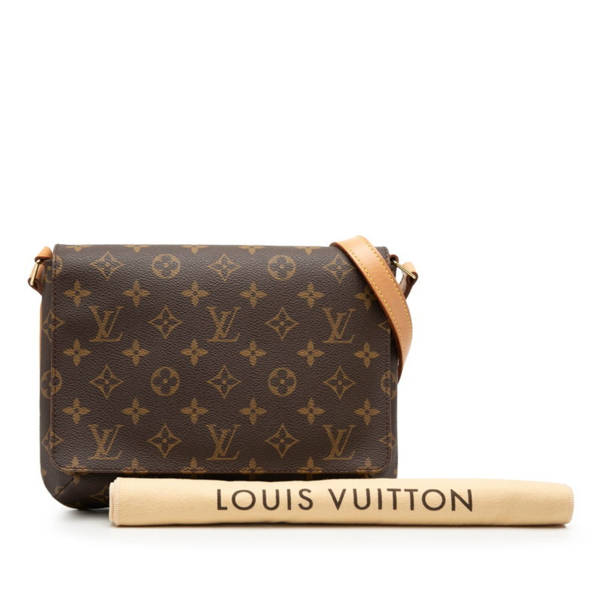 Louis Vuitton Louis Vuitton Monogram Musette Tango Short Shoulder Bag M51257 Brown Leather Women's LOUIS VUITTON Size ONE SIZE - 7 Thumbnail