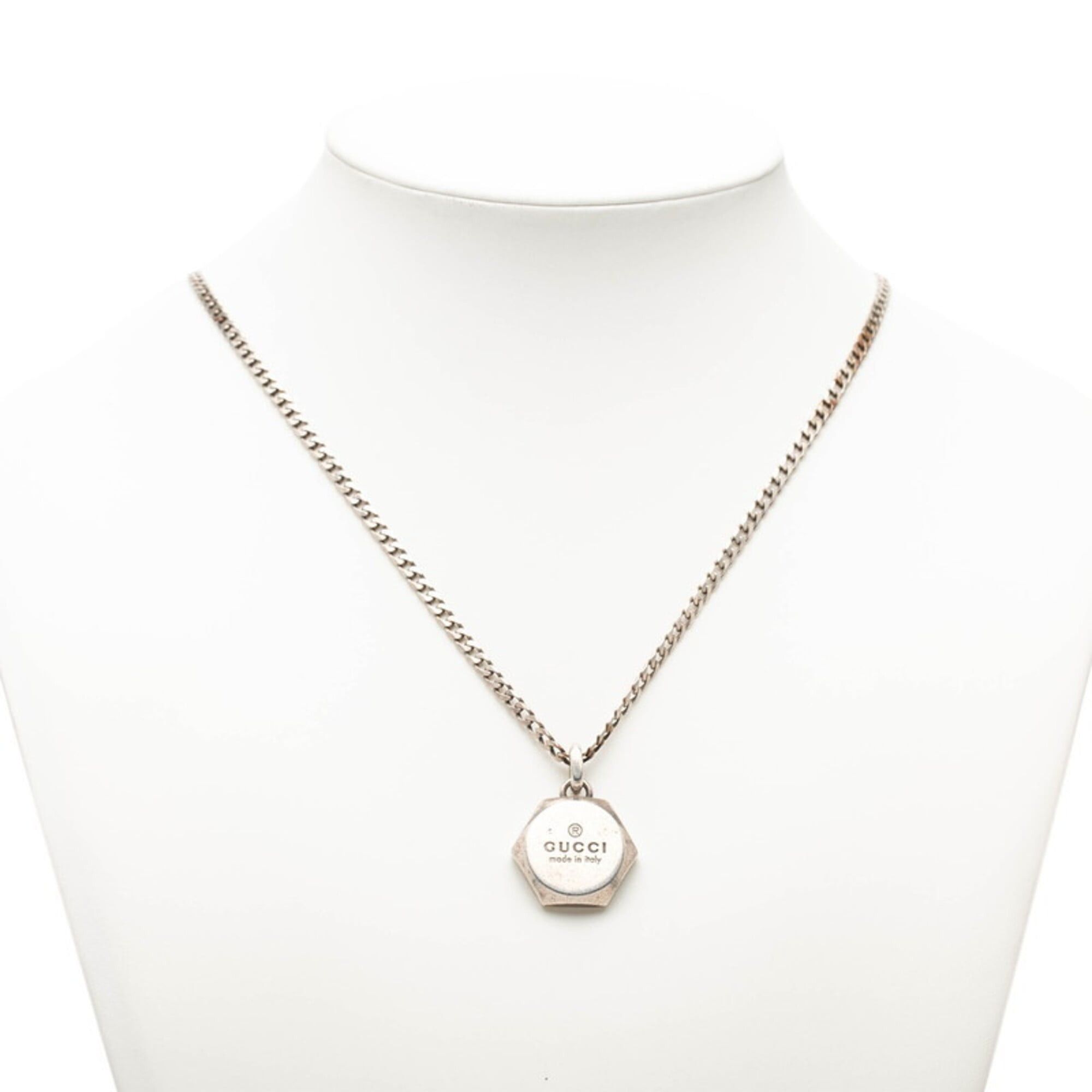 Gucci Gucci Hexagon Pendant Necklace, SV925 Silver, Men's GUCCI Size ONE SIZE - 6 Thumbnail