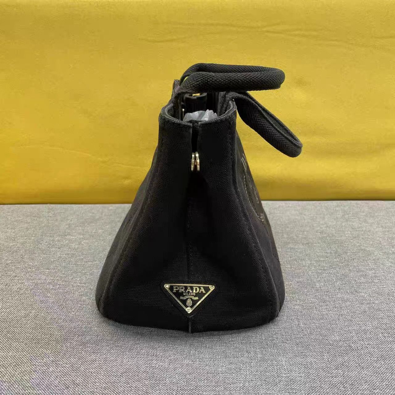 Prada Black Canvas Handbag with Shoulder Strap Size ONE SIZE - 4 Thumbnail