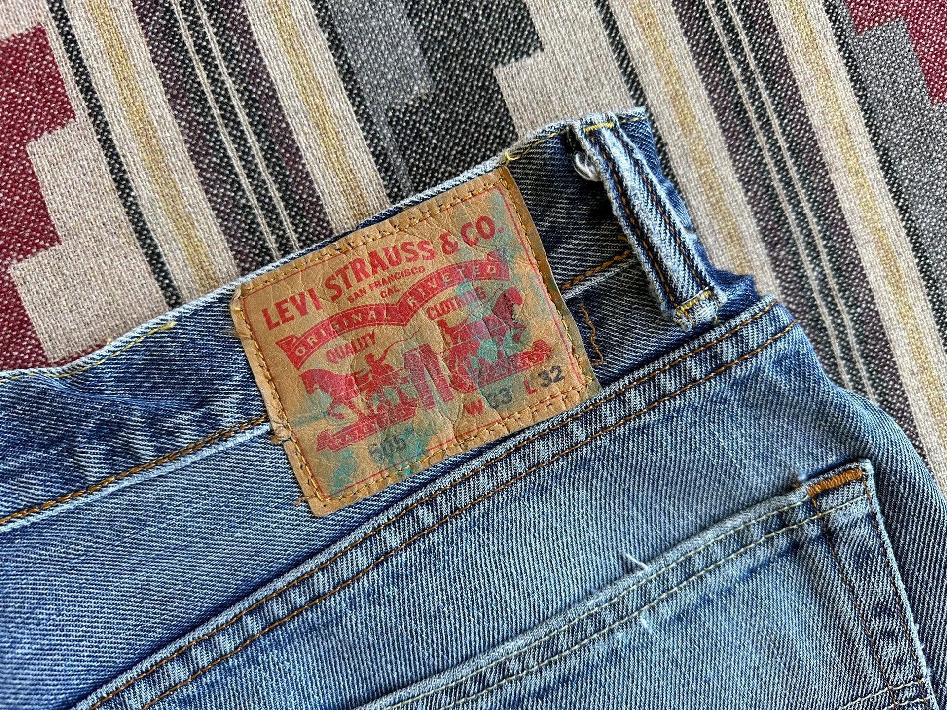 Levi's Blue Denim Jeans with Distressed Hem Size US 30 / EU 46 - 8 Thumbnail