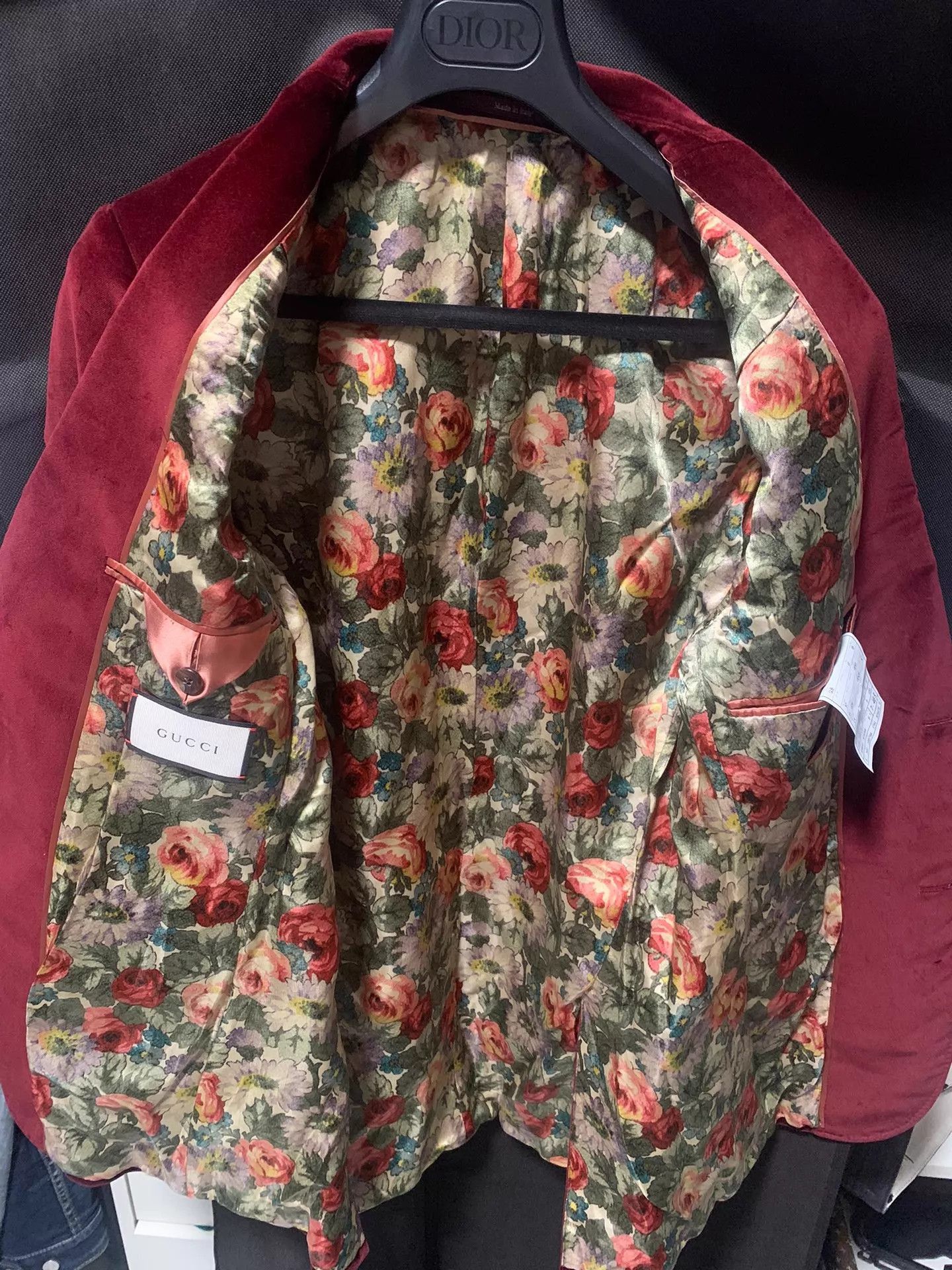 Gucci Red Velvet Blazer Size US M / EU 48-50 / 2 - 3 Thumbnail