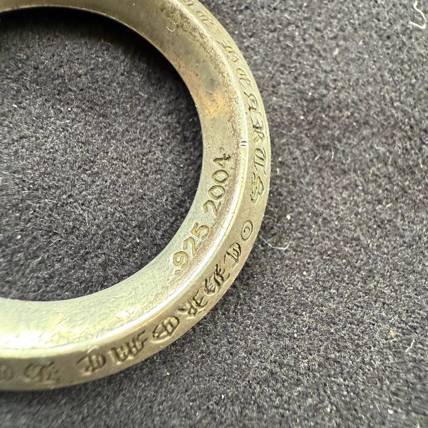 Chrome Hearts Silver Engraved Band Ring Size ONE SIZE - 3 Thumbnail