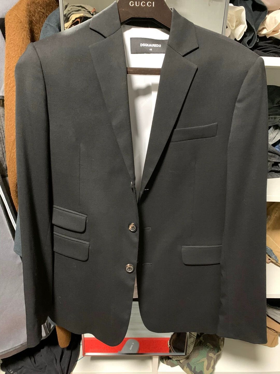 Dsquared2 Black Formal Blazer with Button Closure Size US M / EU 48-50 / 2 - 2 Thumbnail
