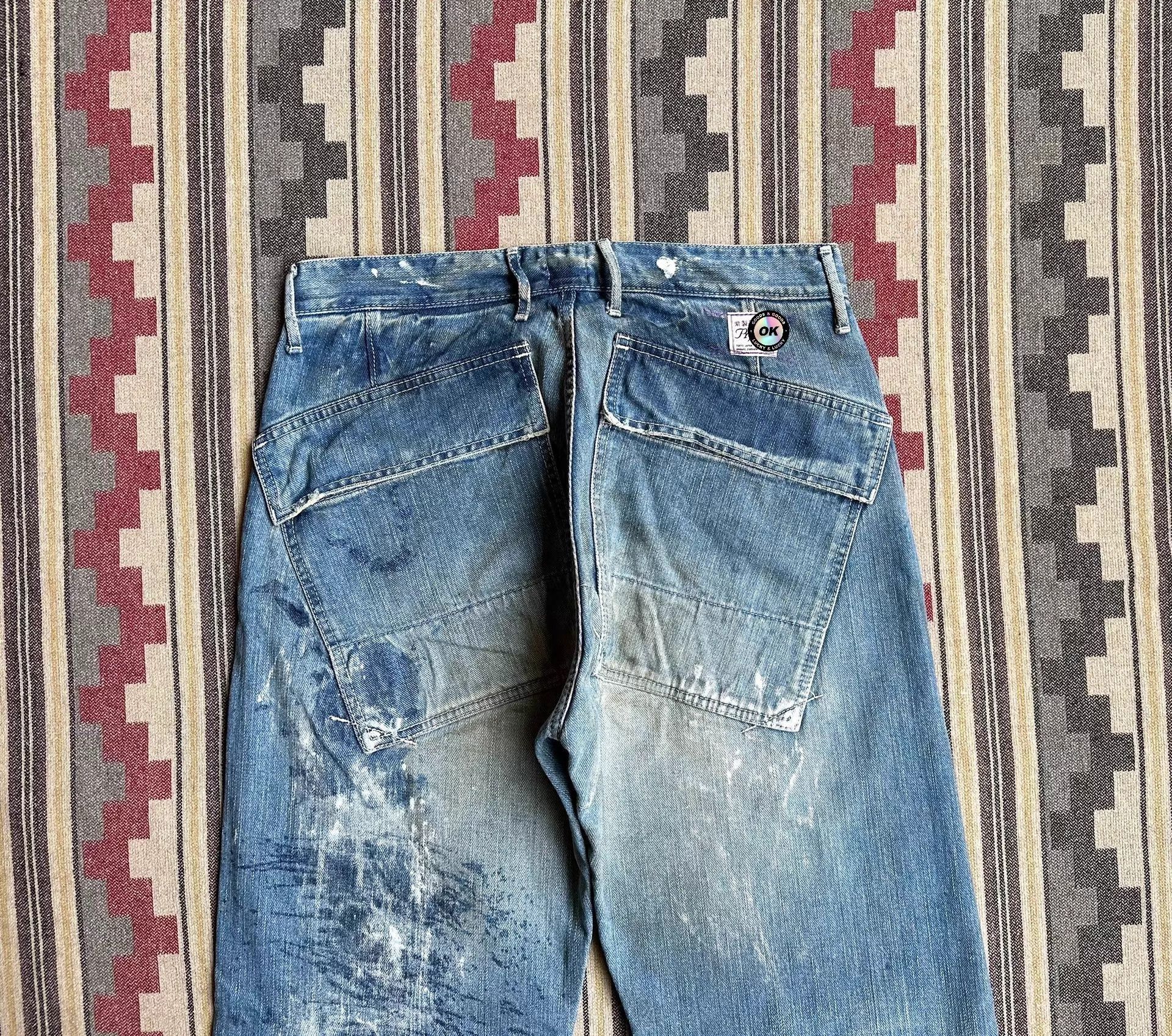 Prps Blue Distressed Denim Jeans with Patch Details Size US 30 / EU 46 - 6 Thumbnail