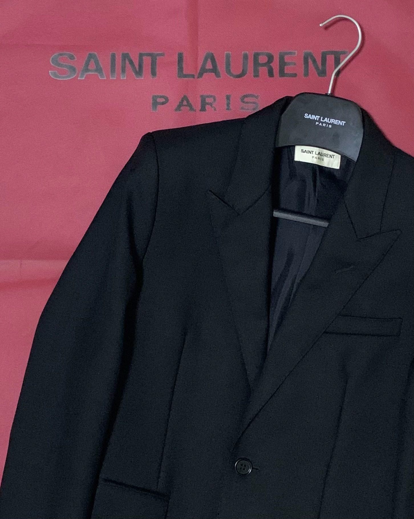 Saint Laurent Paris Black Single-Breasted Formal Blazer Size US M / EU 48-50 / 2 - 7 Thumbnail