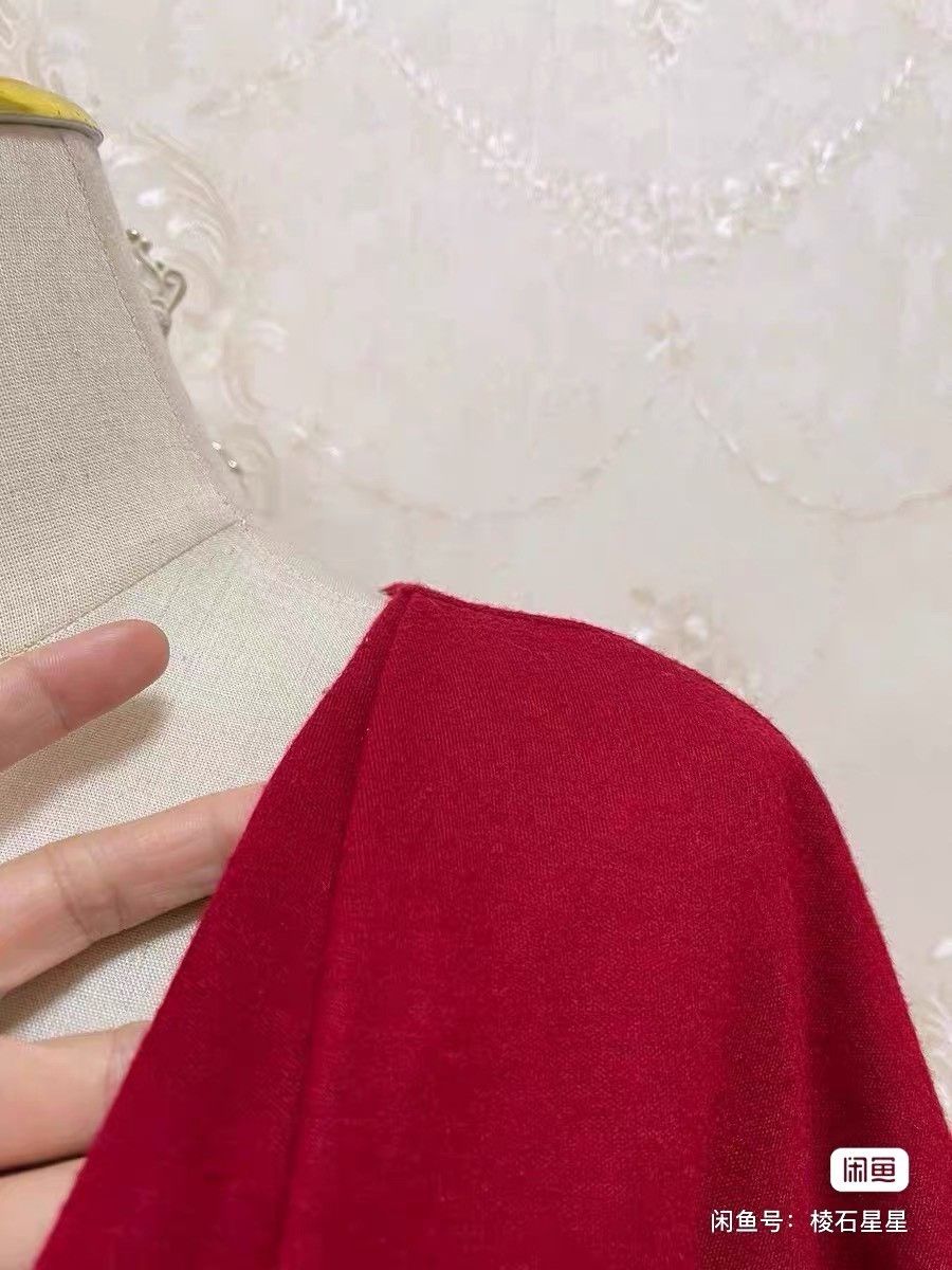 Gucci Gucci Red Wool V-Neck Dress Size M / US 6-8 / IT 42-44 - 5 Thumbnail