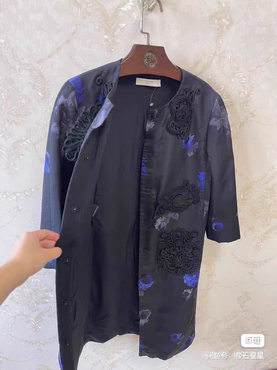 Prada Prada Silk Long Coat with Chinese Knots Size M / US 6-8 / IT 42-44 - 6 Thumbnail