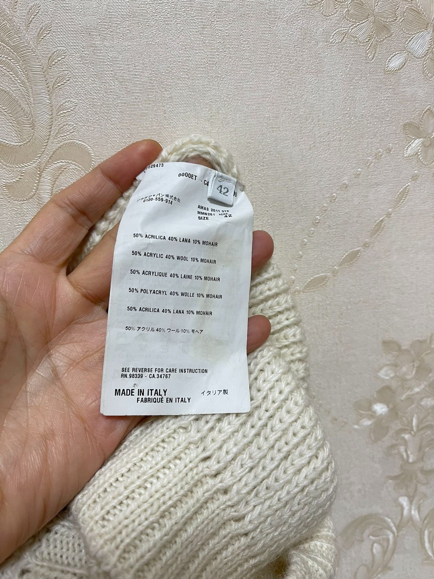 Miu Miu Miu Miu White Wool Mohair Thick-Knit Cardigan Size M / US 6-8 / IT 42-44 - 4 Thumbnail