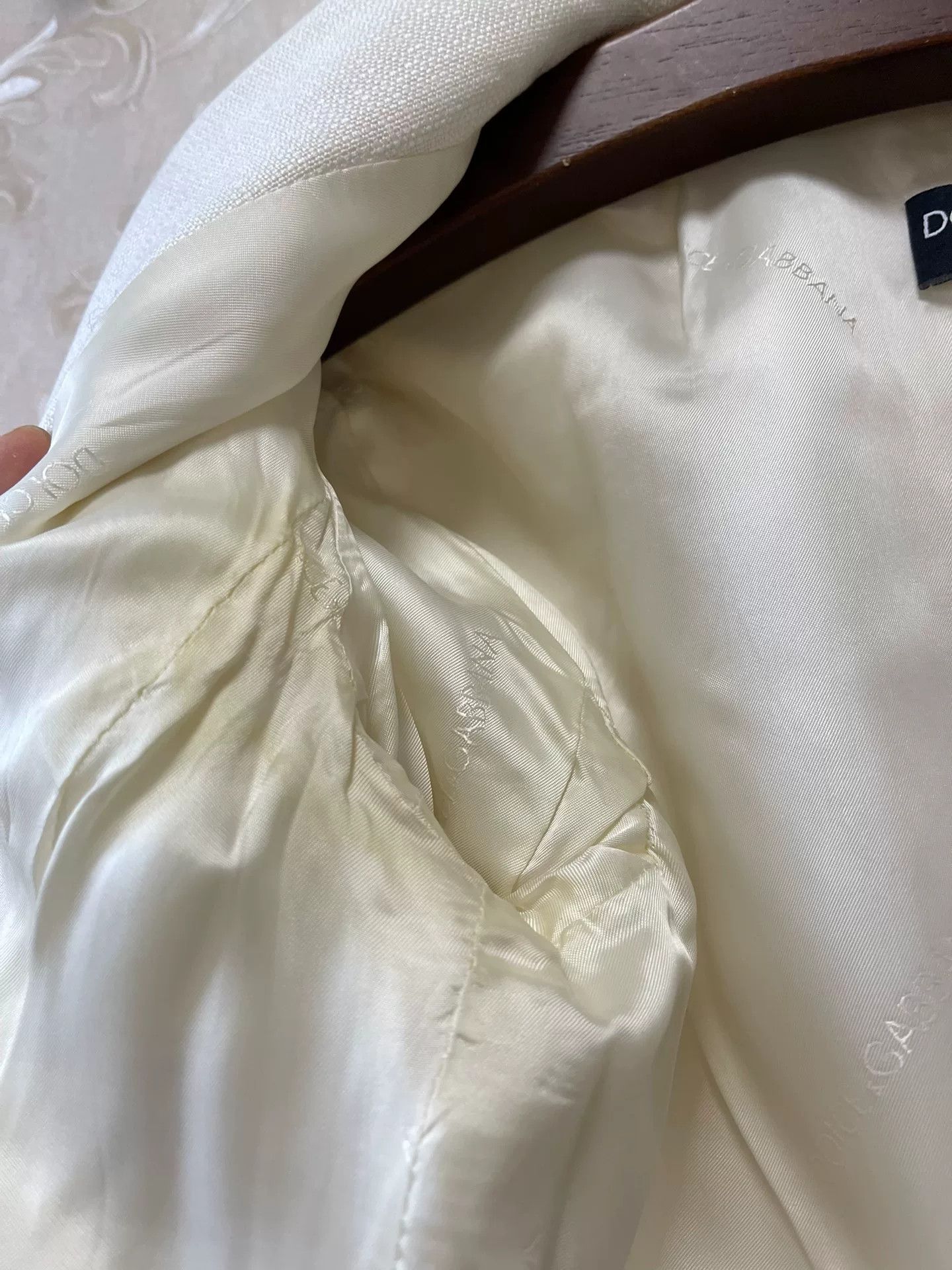DGK DG Classic Waist-Cinched White Blazer Size M / US 6-8 / IT 42-44 - 7 Thumbnail