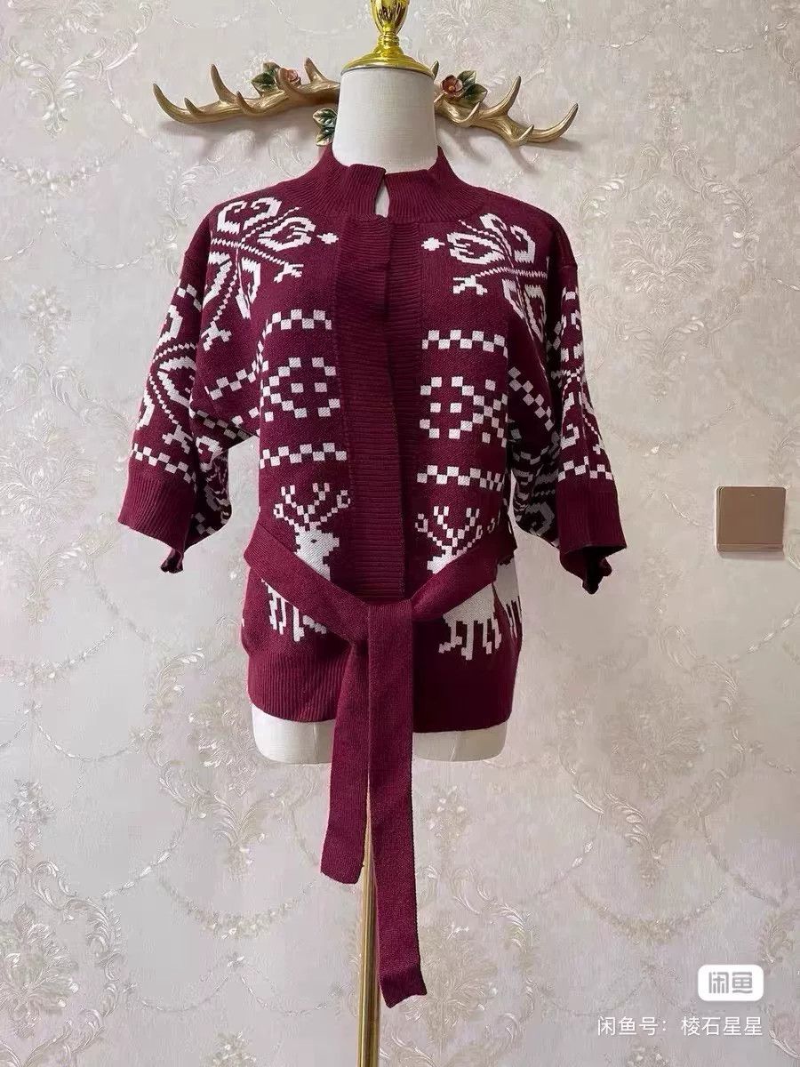 Dolce & Gabbana DG Runway Wool Nordic Christmas Cardigan Size M / US 6-8 / IT 42-44 - 3 Thumbnail