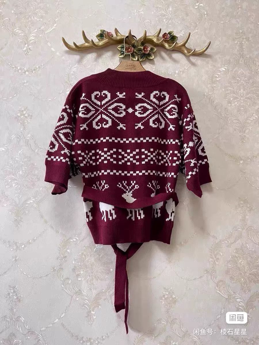 Dolce & Gabbana DG Runway Wool Nordic Christmas Cardigan Size M / US 6-8 / IT 42-44 - 8 Thumbnail