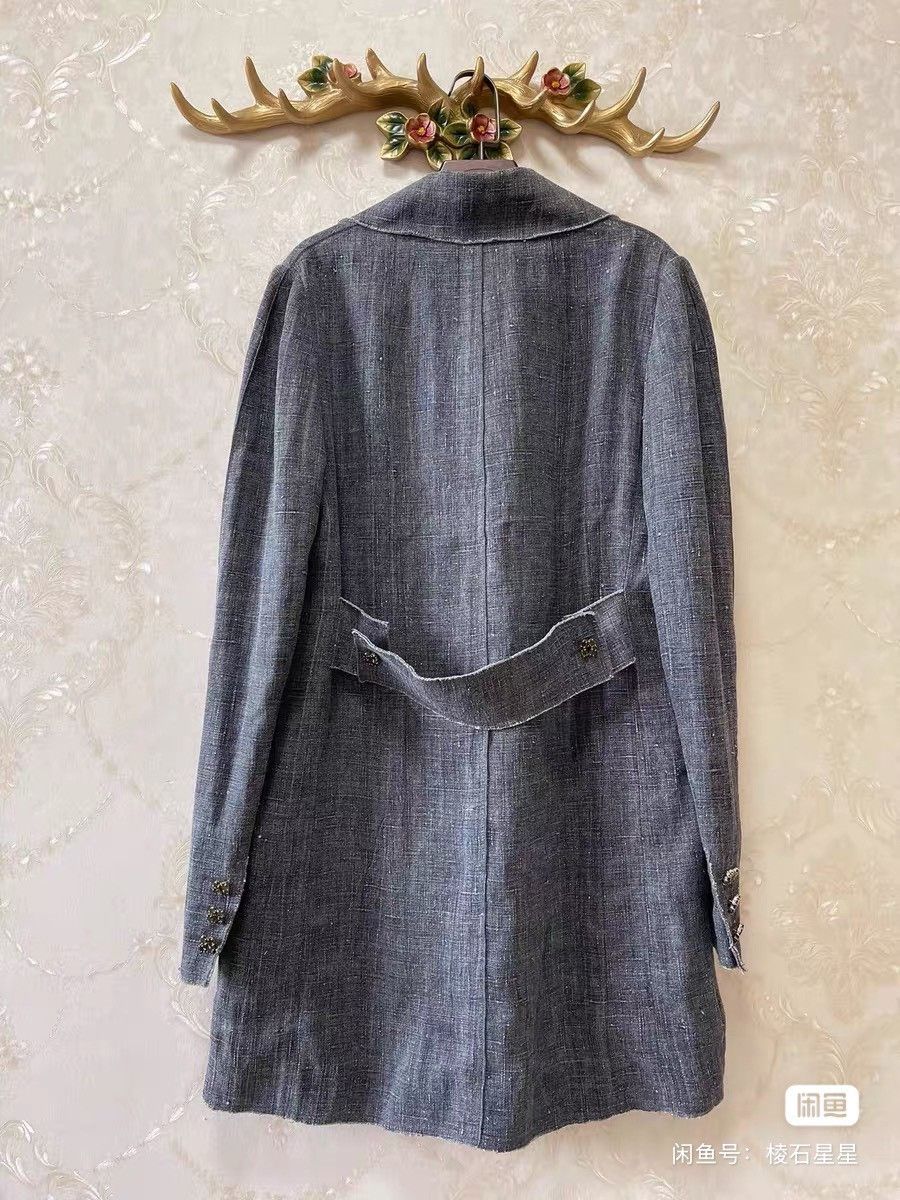 Dolce & Gabbana DG Runway Linen Trench Coat Size M / US 6-8 / IT 42-44 - 7 Thumbnail