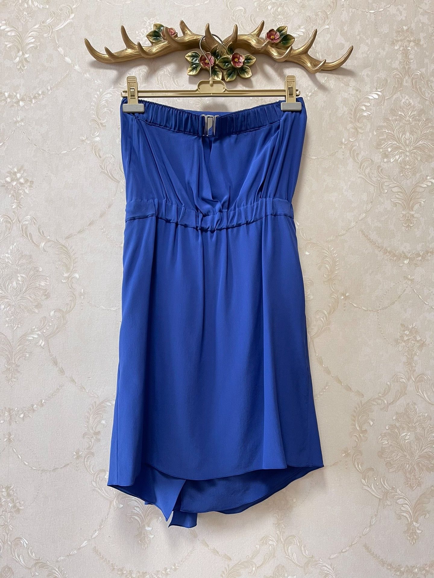 Gucci Gucci Runway Blue Silk Strapless Dress Size M / US 6-8 / IT 42-44 - 9 Thumbnail