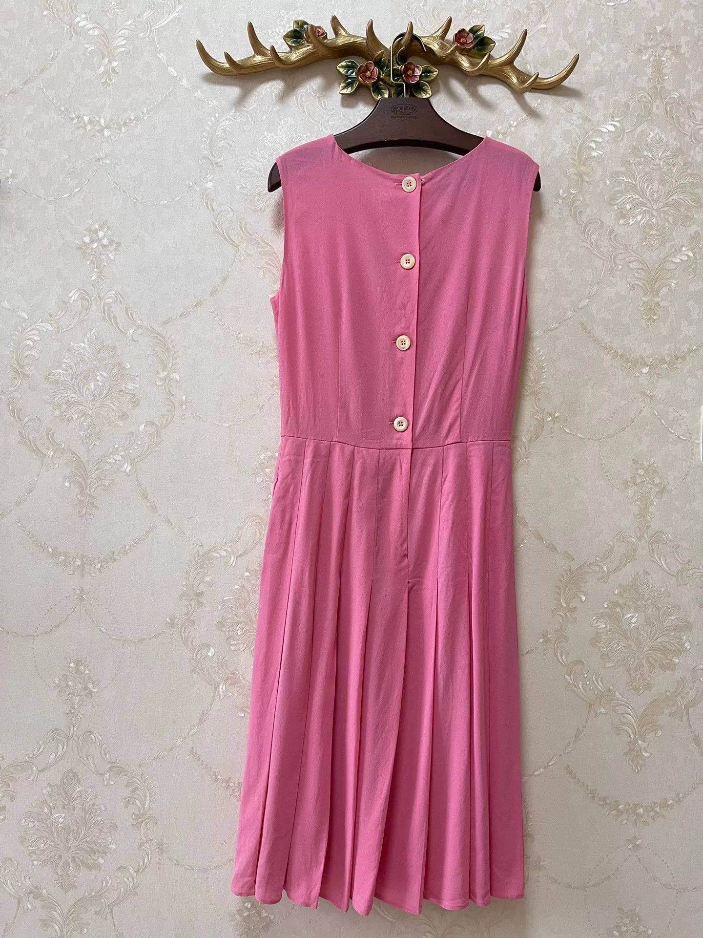 Prada Prada Classic Triangle Logo Sleeveless Pink Dress Size M / US 6-8 / IT 42-44 - 7 Thumbnail