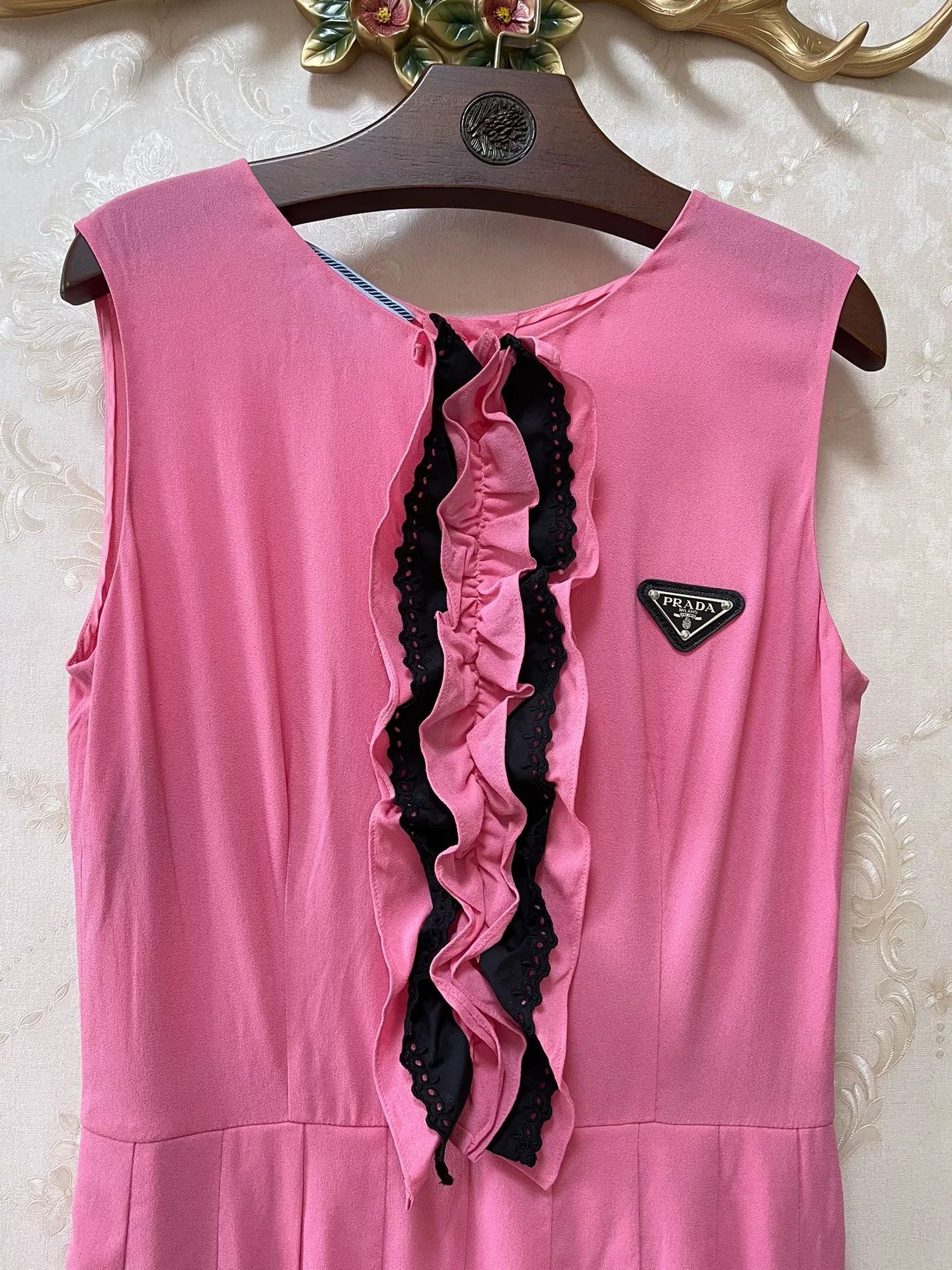 Prada Prada Classic Triangle Logo Sleeveless Pink Dress Size M / US 6-8 / IT 42-44 - 6 Thumbnail