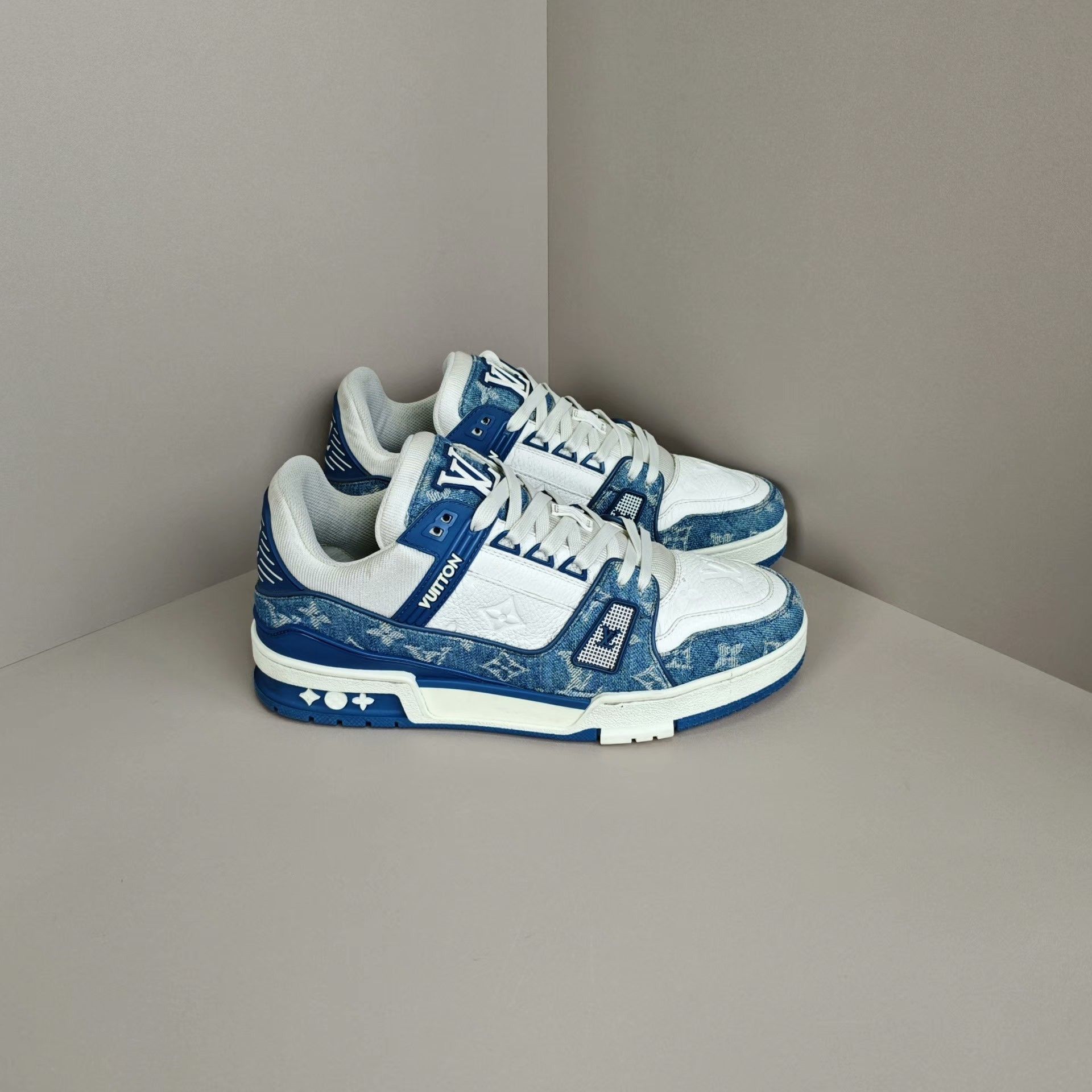 Louis Vuitton Louis Vuitton Training Denim Blue Lowtop Sneakers 7 Men Size US 7 / EU 40 - 4 Thumbnail