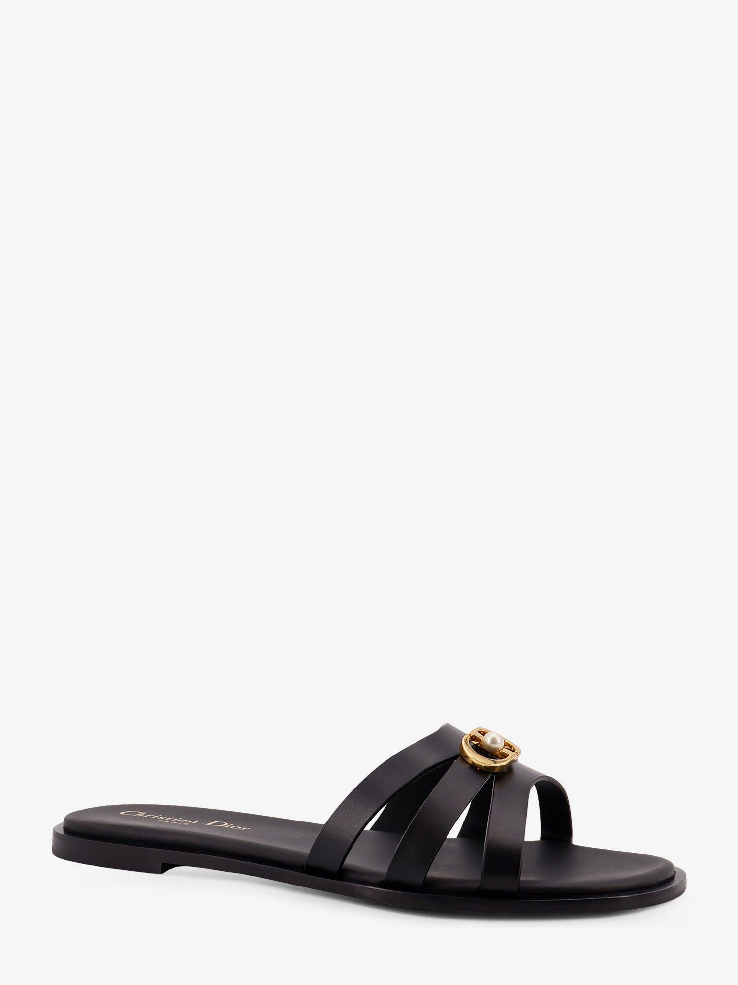 Dior 30M Leather Sandals With Metal Cd Logo Size US 9 / IT 39 - 2 Thumbnail