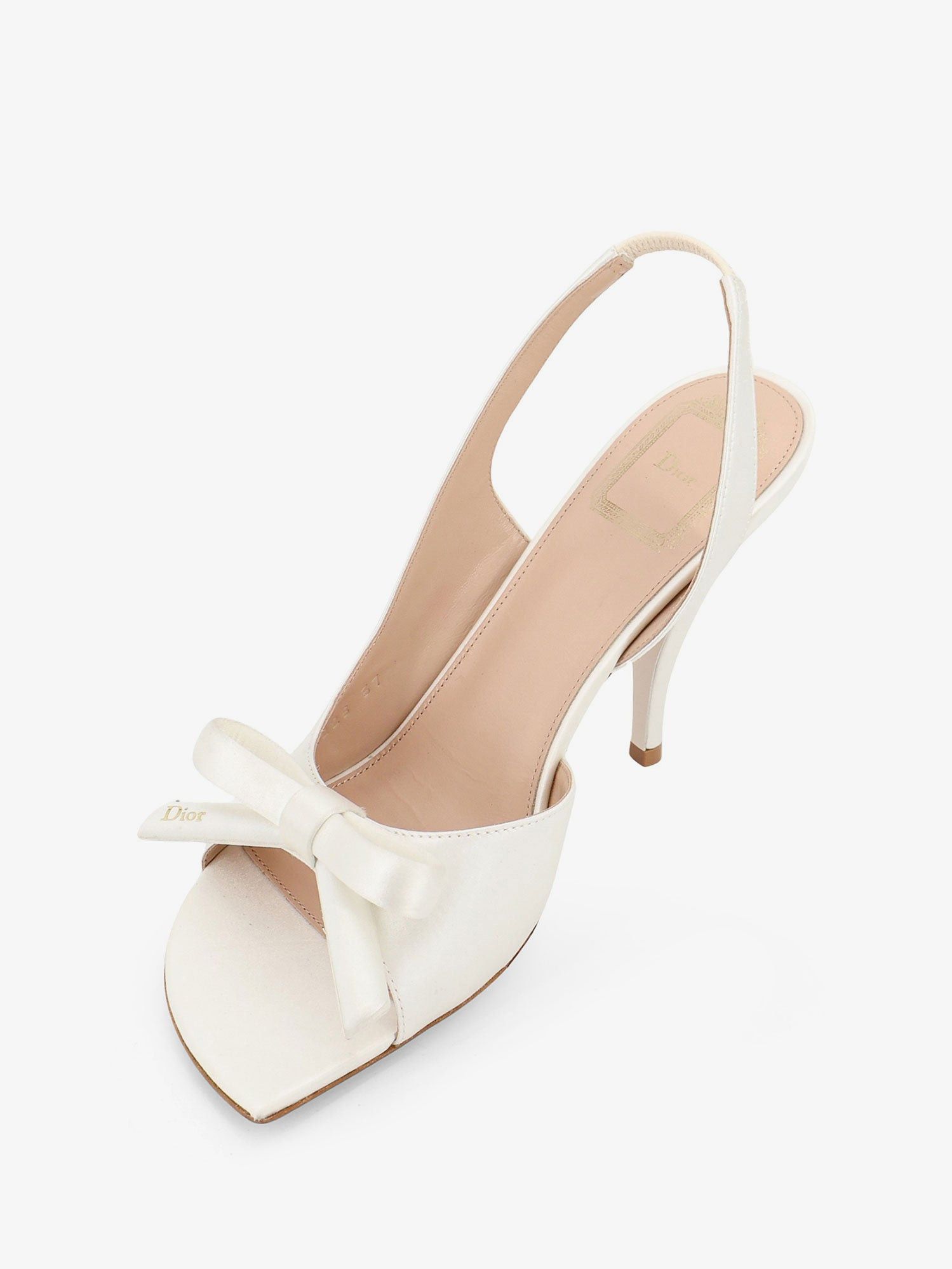 Dior Dior Bow Satin Sandals With Logo Bow Detail Size US 8.5 / IT 38.5 - 4 Thumbnail