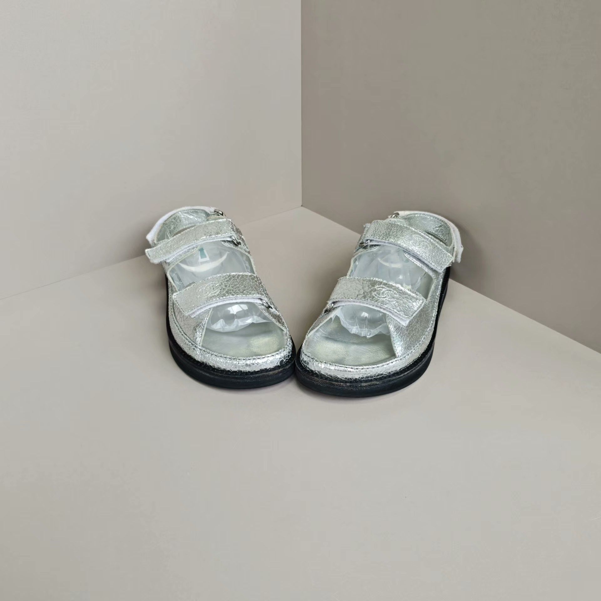 Chanel Chanel Silver Sandals us_7 Women Size US 7 / IT 37 - 2 Thumbnail
