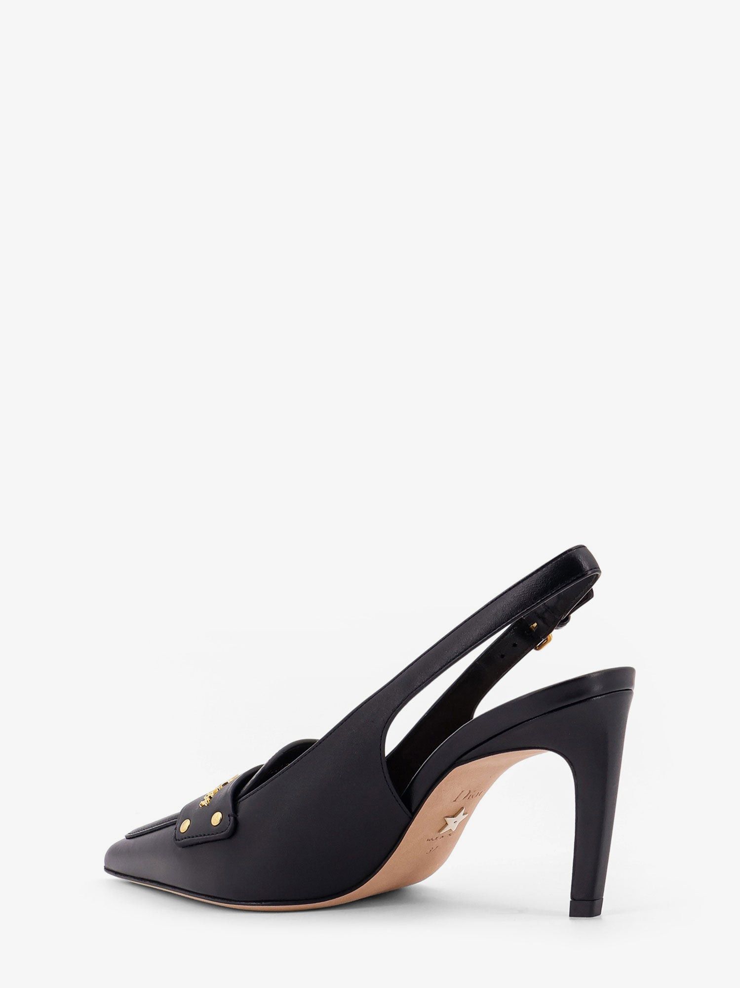 Dior Boy Leather Decollete Slingback Size US 8.5 / IT 38.5 - 3 Thumbnail