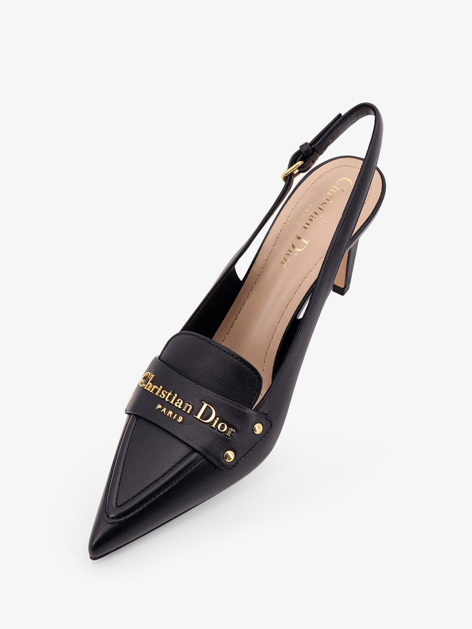Dior Boy Leather Decollete Slingback Size US 8.5 / IT 38.5 - 4 Thumbnail