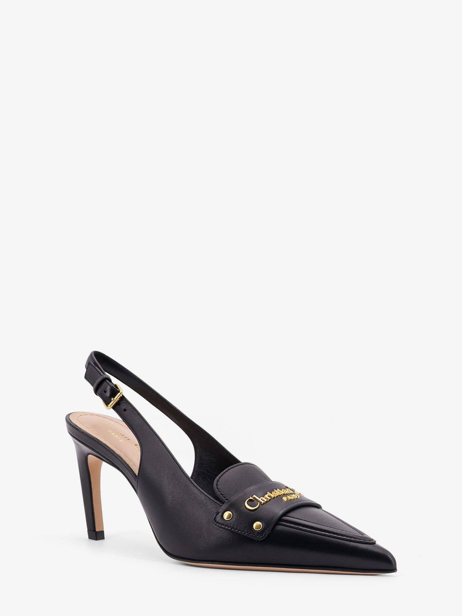 Dior Boy Leather Decollete Slingback Size US 8.5 / IT 38.5 - 2 Thumbnail