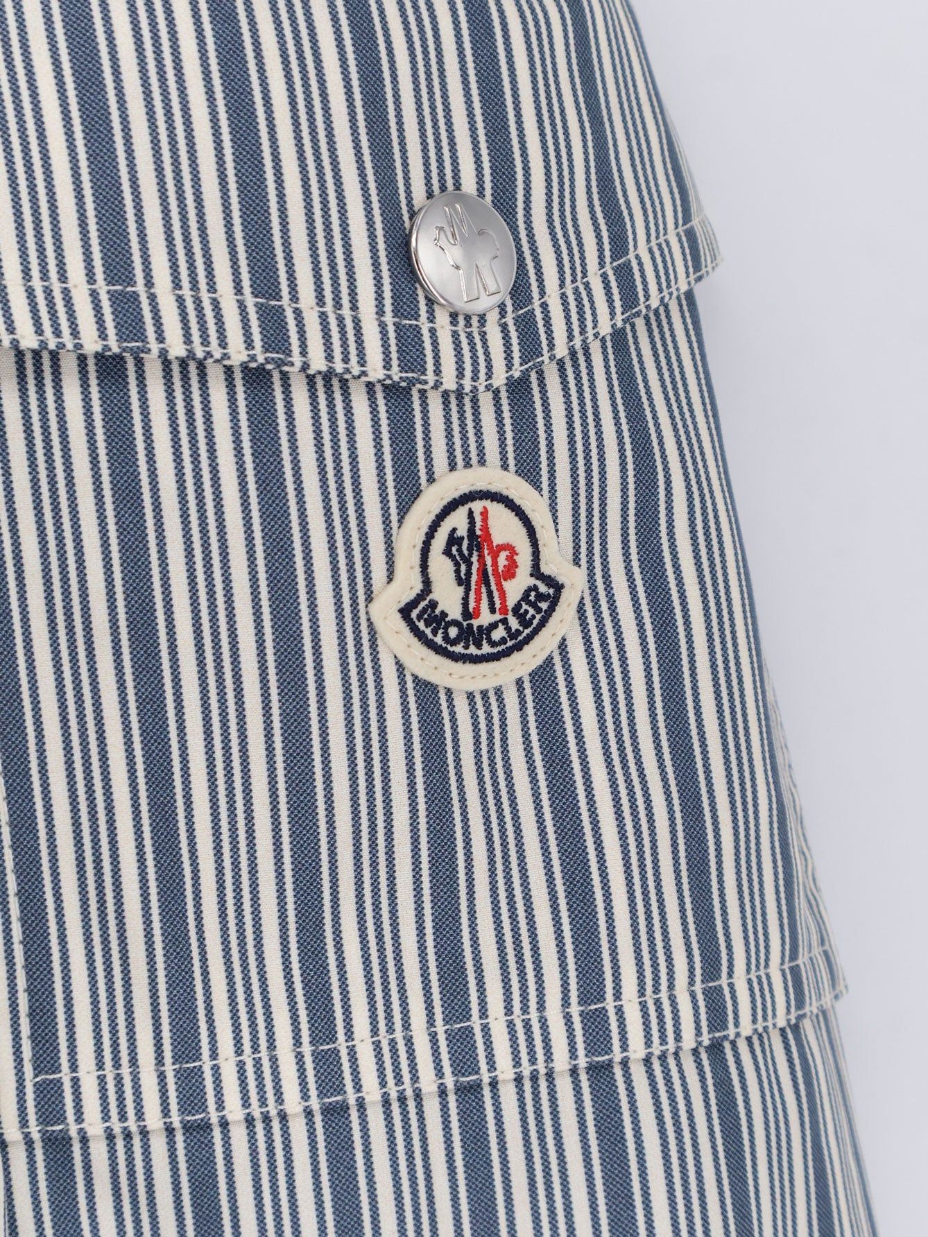 Moncler Havas Striped Cotton Jacket Size US M / EU 48-50 / 2 - 3 Thumbnail