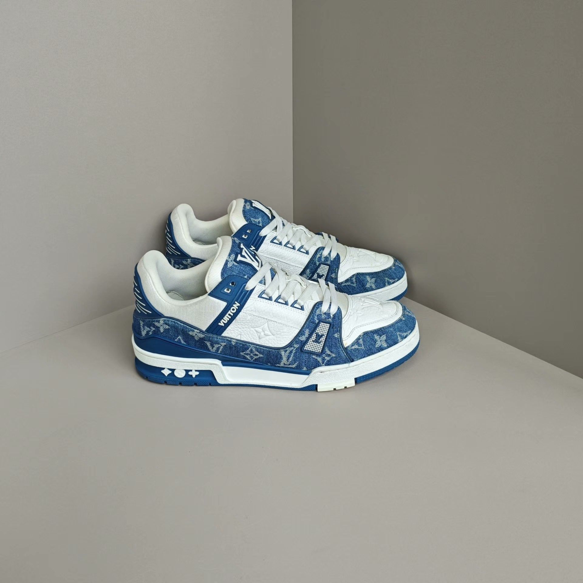 Louis Vuitton Louis Vuitton Training Denim Blue Lowtop Sneakers 10 Men Size US 10 / EU 43 - 4 Thumbnail