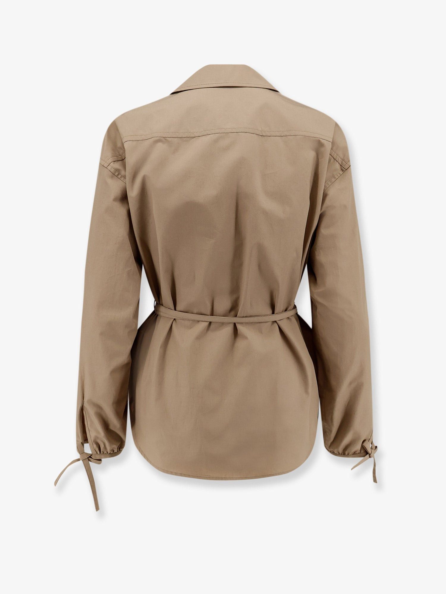 Moncler Cotton Shirt Jacket With Front Embroidered Logo Size M / US 6-8 / IT 42-44 - 2 Thumbnail