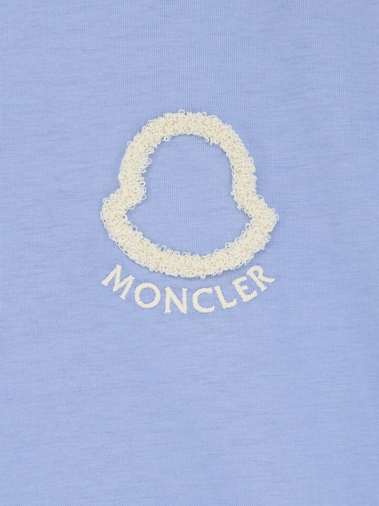 Moncler Cotton T-Shirt With Flocked Logo On The Front Size XS / US 0-2 / IT 36-38 - 3 Thumbnail