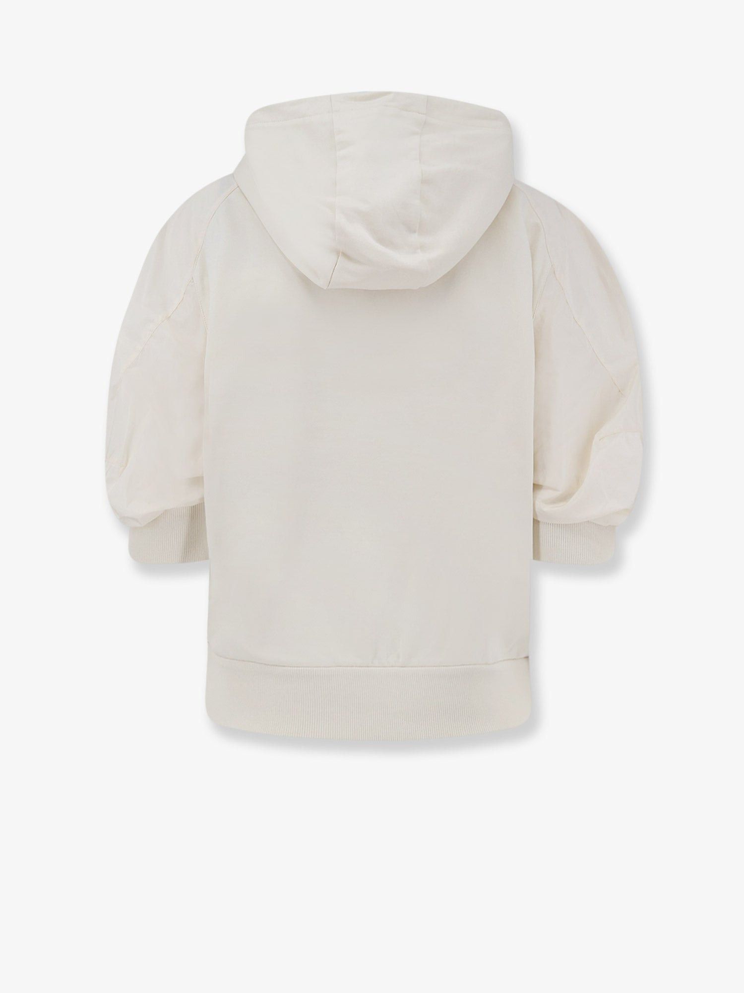Moncler Cotton Sweatshirt With Nylon Sleeves Size M / US 6-8 / IT 42-44 - 2 Thumbnail