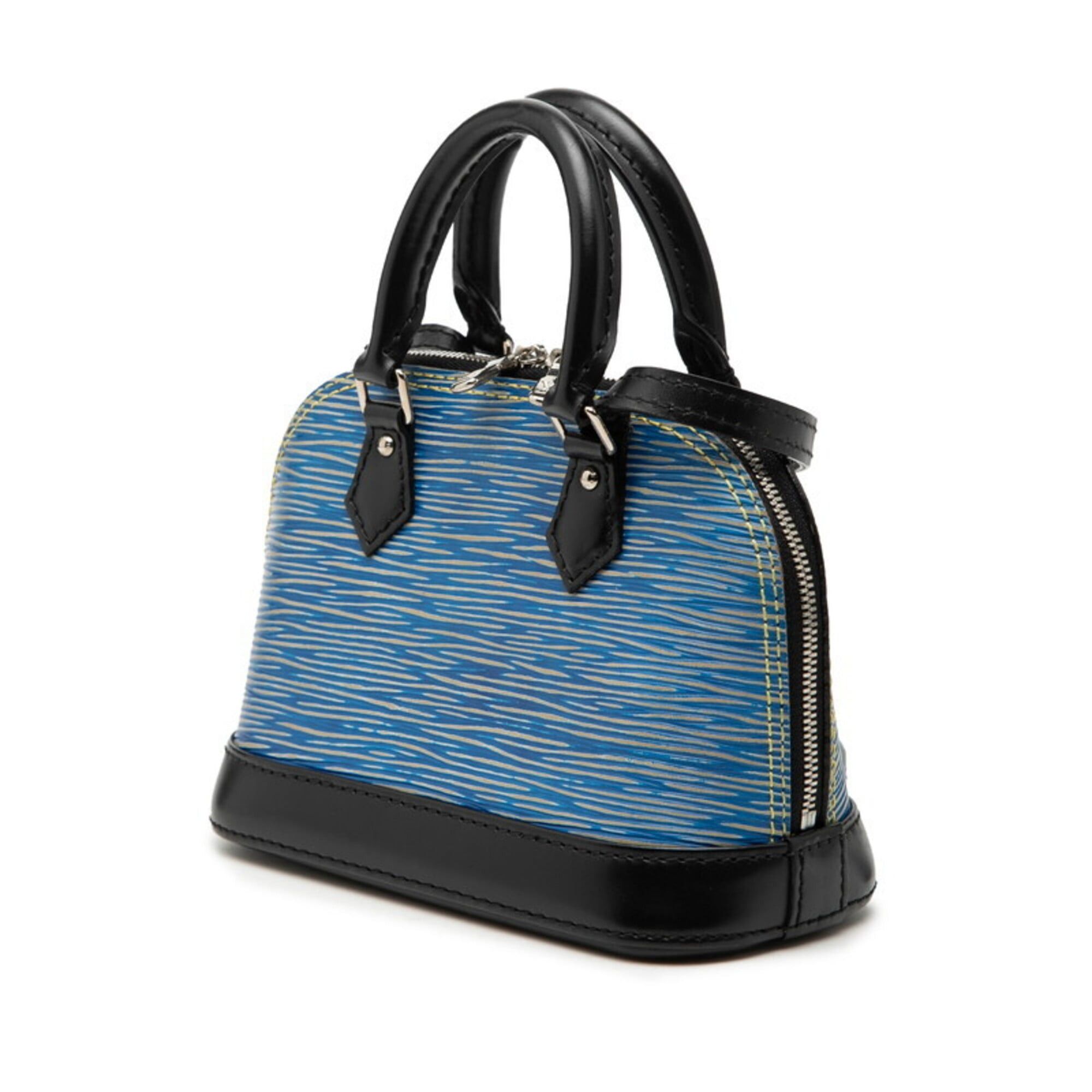 Louis Vuitton Louis Vuitton Epi Denim Nano Alma Handbag Shoulder Bag 2WAY M41578 Blue Black Leather Women's LOUIS VUITTON Size ONE SIZE - 2 Thumbnail