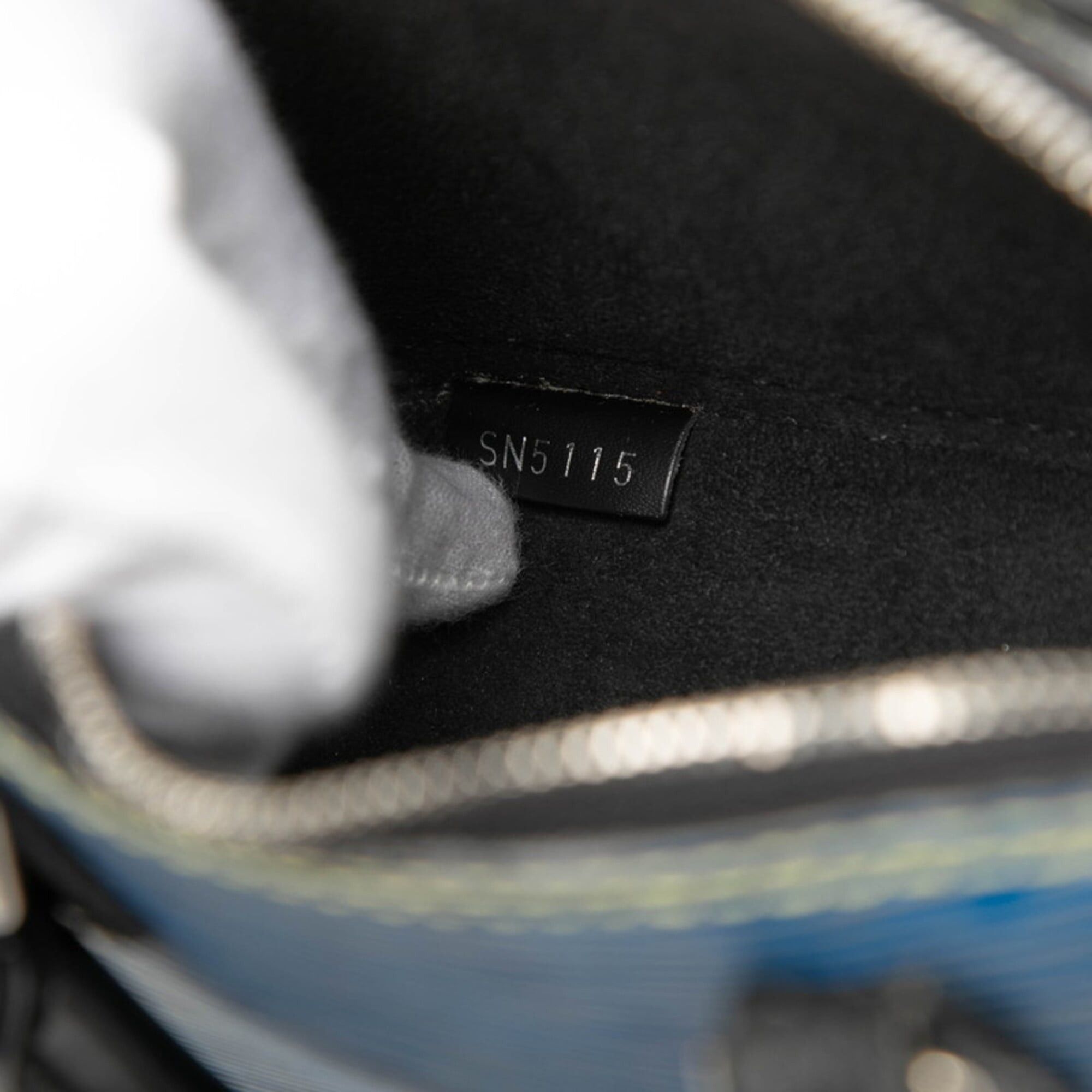 Louis Vuitton Louis Vuitton Epi Denim Nano Alma Handbag Shoulder Bag 2WAY M41578 Blue Black Leather Women's LOUIS VUITTON Size ONE SIZE - 6 Thumbnail