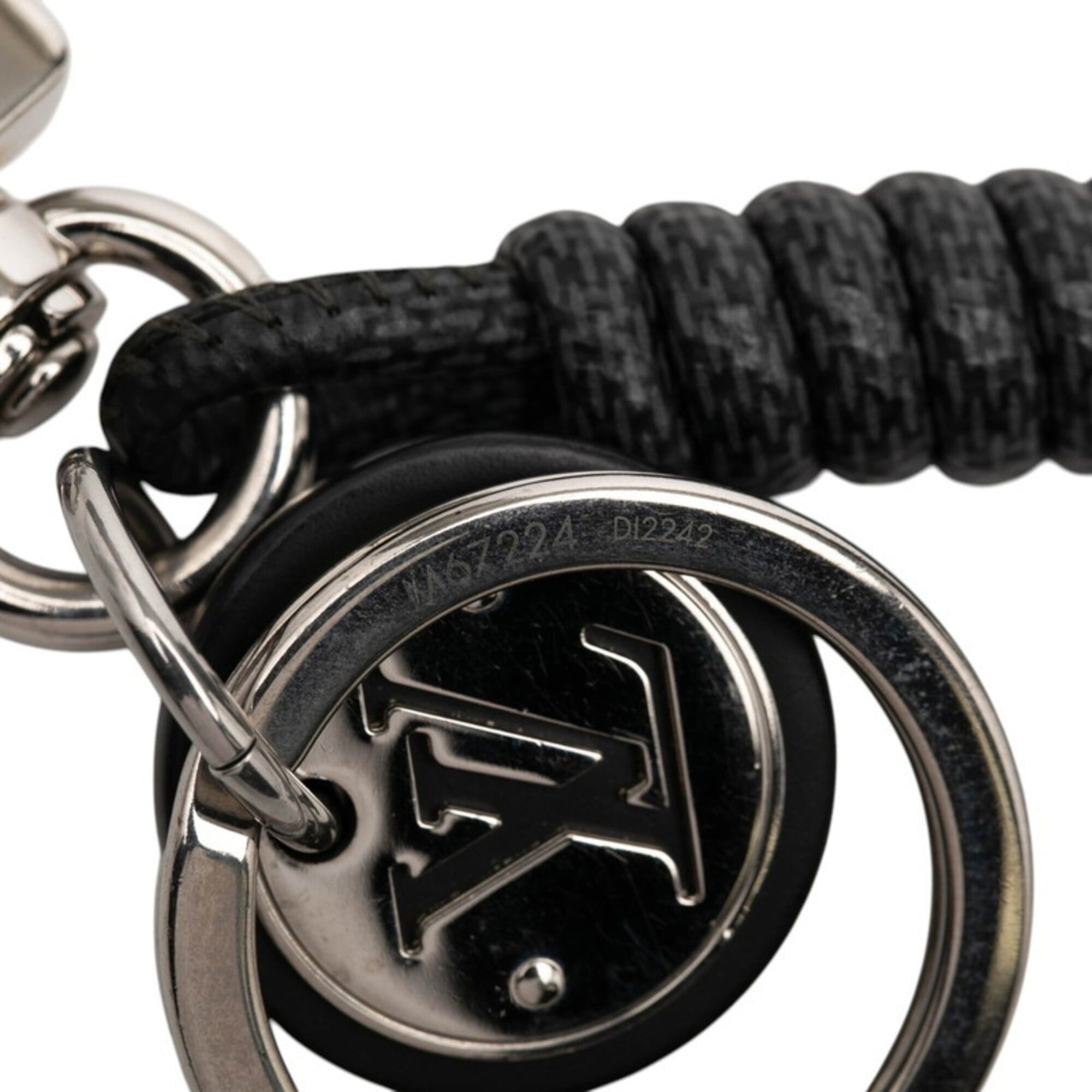 Louis Vuitton Louis Vuitton Damier Graphite Accessory Bag Charm Keychain Leather Rope M67224 Black Silver Metal Women's LOUIS VUITTON Size ONE SIZE - 5 Thumbnail