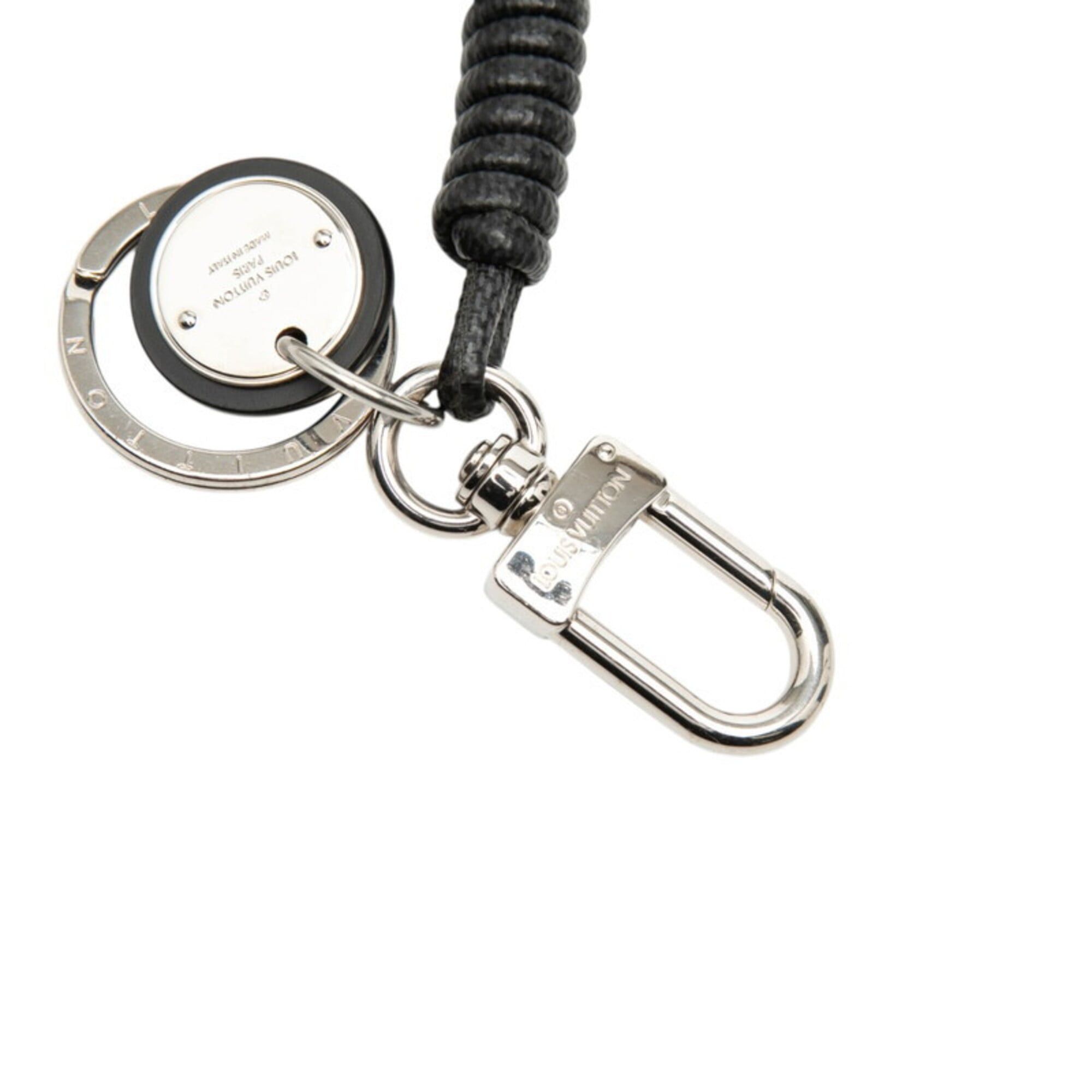 Louis Vuitton Louis Vuitton Damier Graphite Accessory Bag Charm Keychain Leather Rope M67224 Black Silver Metal Women's LOUIS VUITTON Size ONE SIZE - 4 Thumbnail