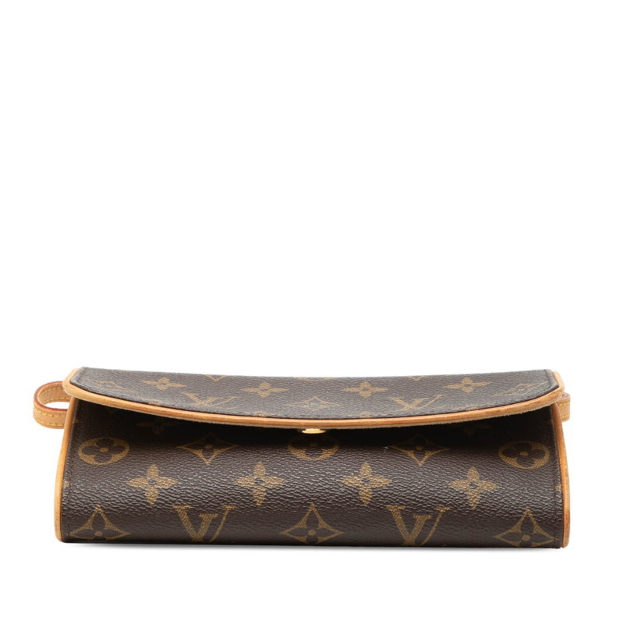 Louis Vuitton Louis Vuitton Monogram Pochette Twin PM Shoulder Bag M51854 Brown Leather Women's LOUIS VUITTON Size ONE SIZE - 3 Thumbnail