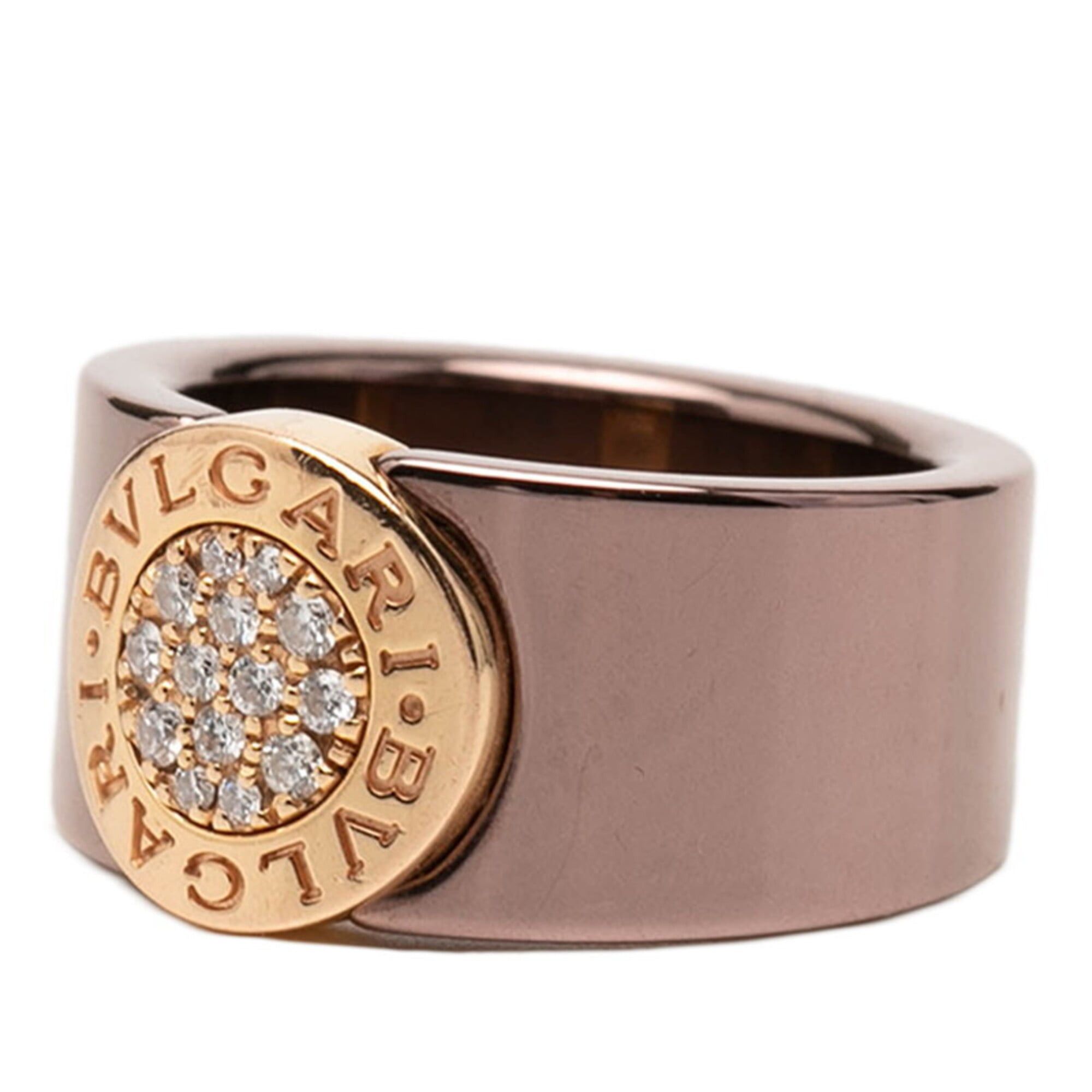 Bvlgari BVLGARI Pave Ring, Size #51, 18KPG Pink Gold Metal Diamond Ring for Women Size ONE SIZE - 2 Thumbnail