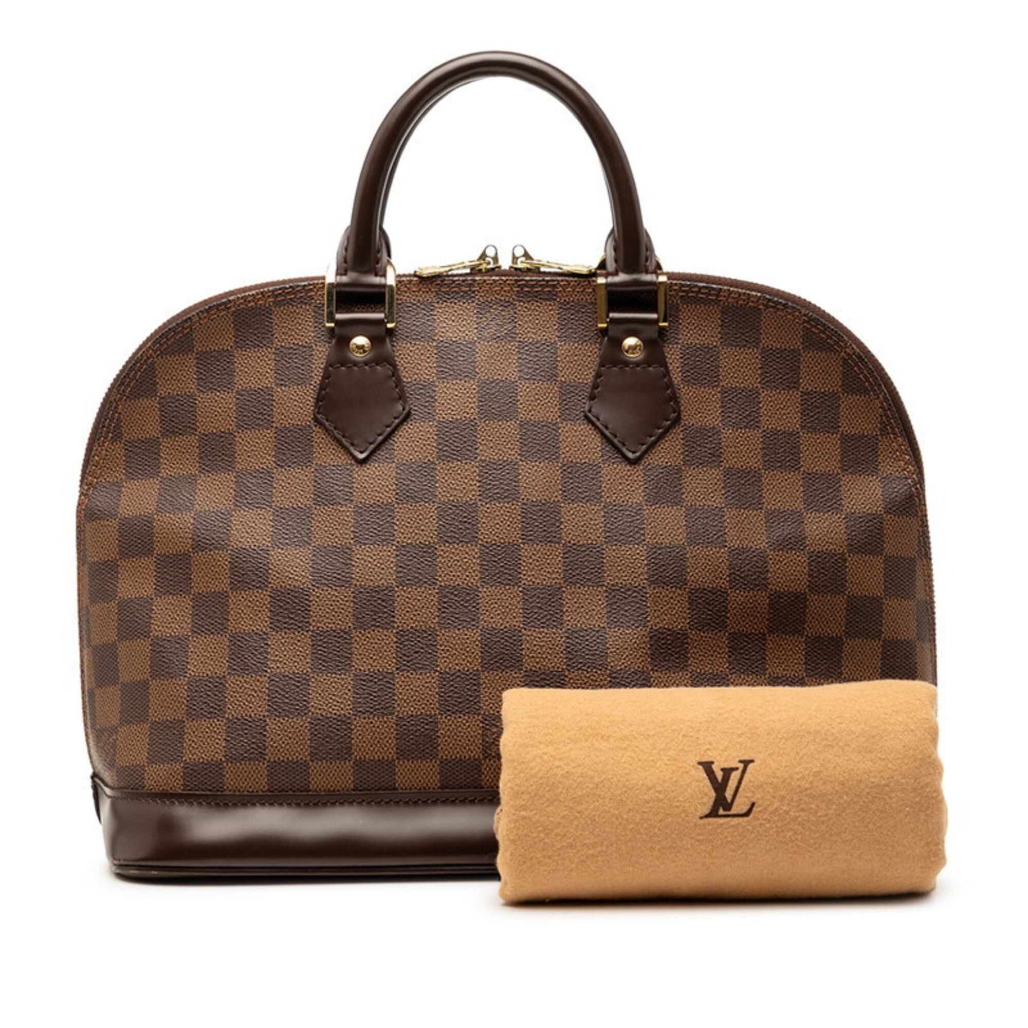 Louis Vuitton Louis Vuitton Damier Alma PM Handbag N53151 Brown Leather Women's LOUIS VUITTON Size ONE SIZE - 7 Thumbnail
