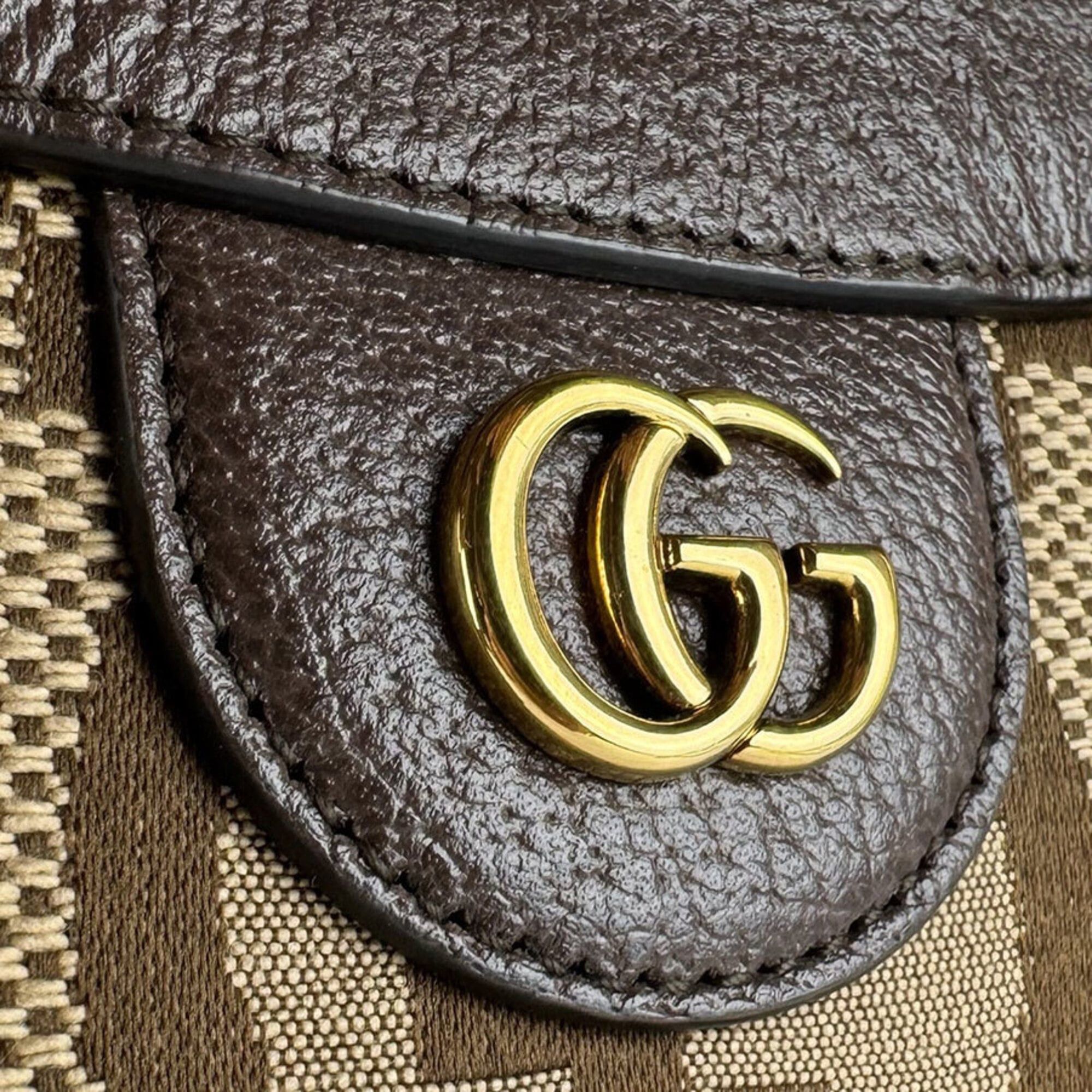 Gucci Gucci Diana Jumbo GG Canvas and Leather Handbag/Shoulder Bag, Beige, Brown, Gold, Women's, 660195 z9376 Size ONE SIZE - 12 Thumbnail