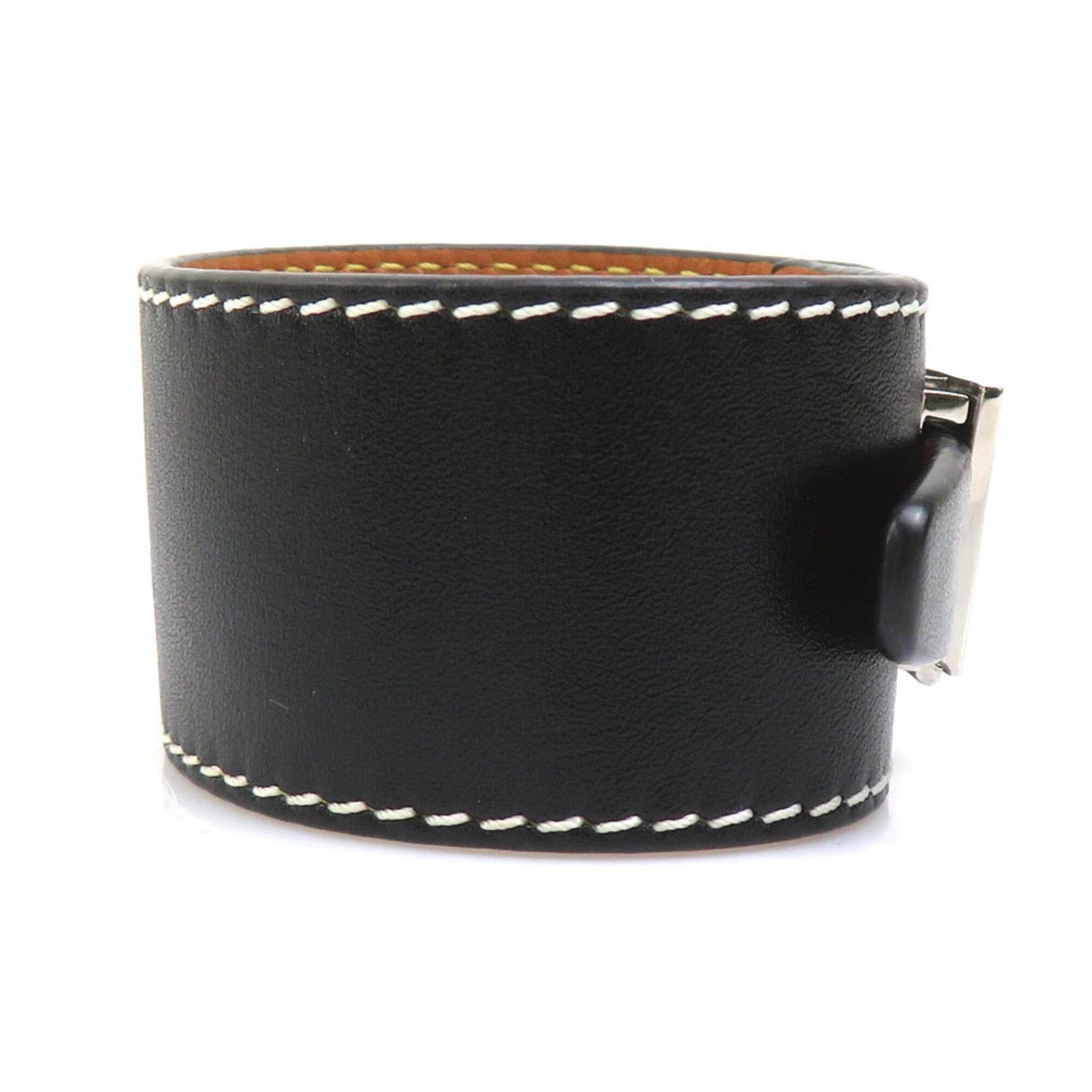 Loewe Loewe Anagram Bracelet, Leather, Metal, Black, Silver, Women's, e61780a Size ONE SIZE - 3 Thumbnail