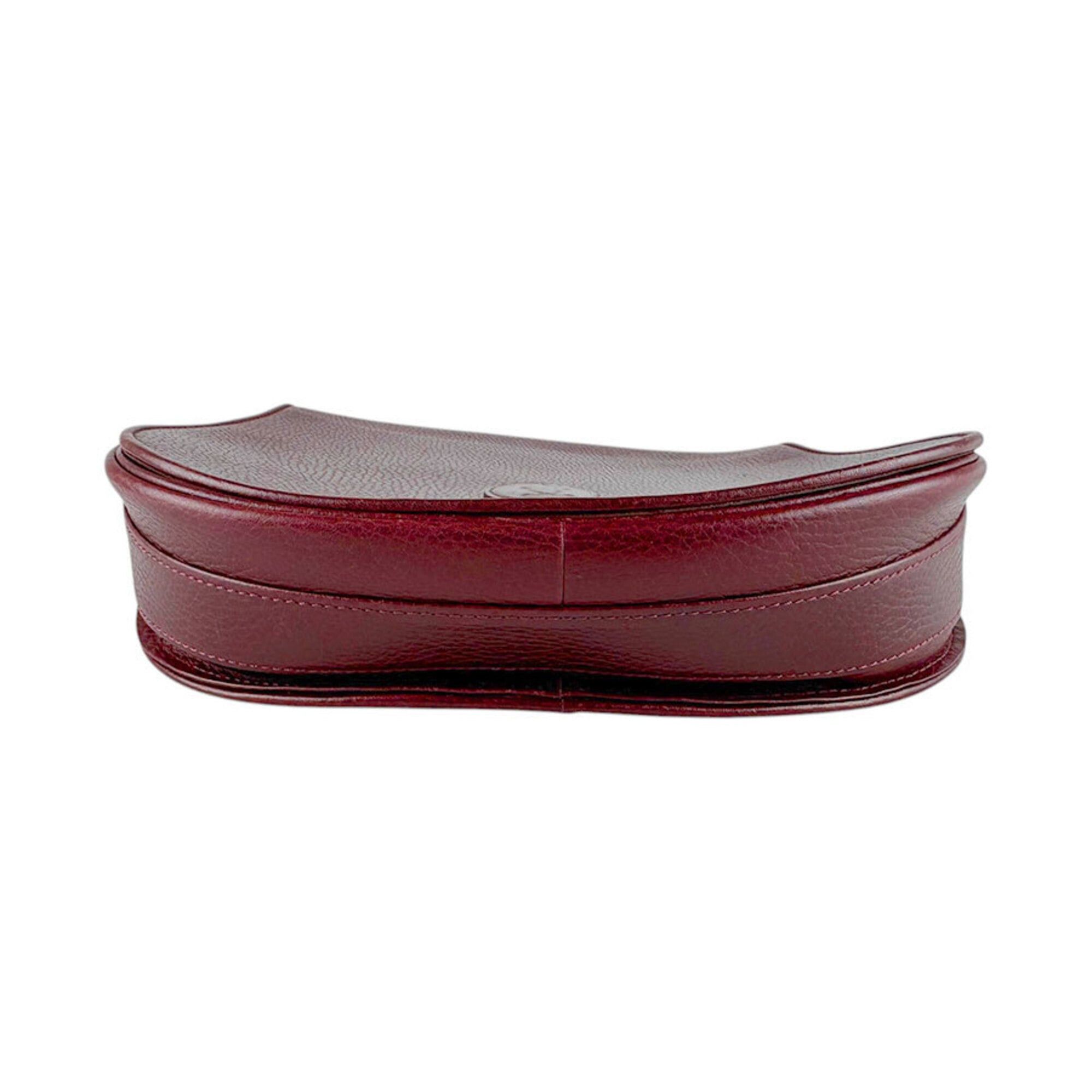 Cartier Cartier Shoulder Bag Must Line Leather Burgundy Gold Women's z9343 Size ONE SIZE - 4 Thumbnail