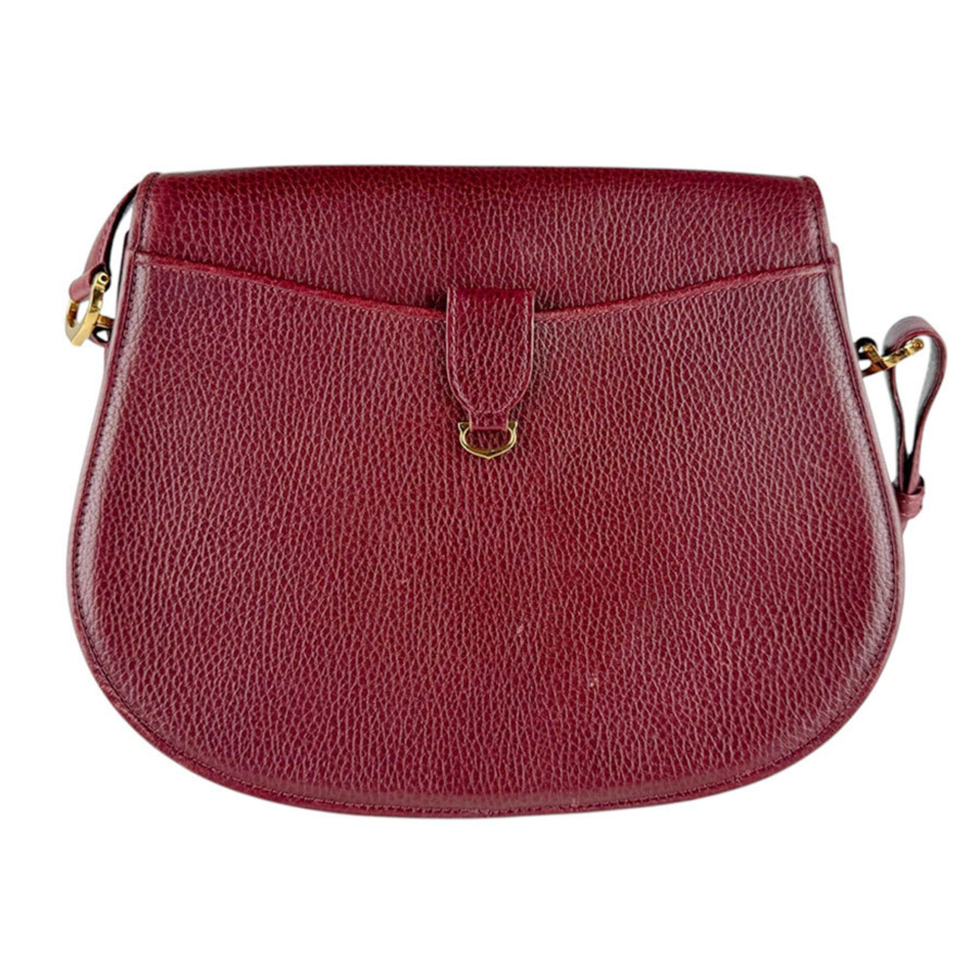 Cartier Cartier Shoulder Bag Must Line Leather Burgundy Gold Women's z9343 Size ONE SIZE - 3 Thumbnail