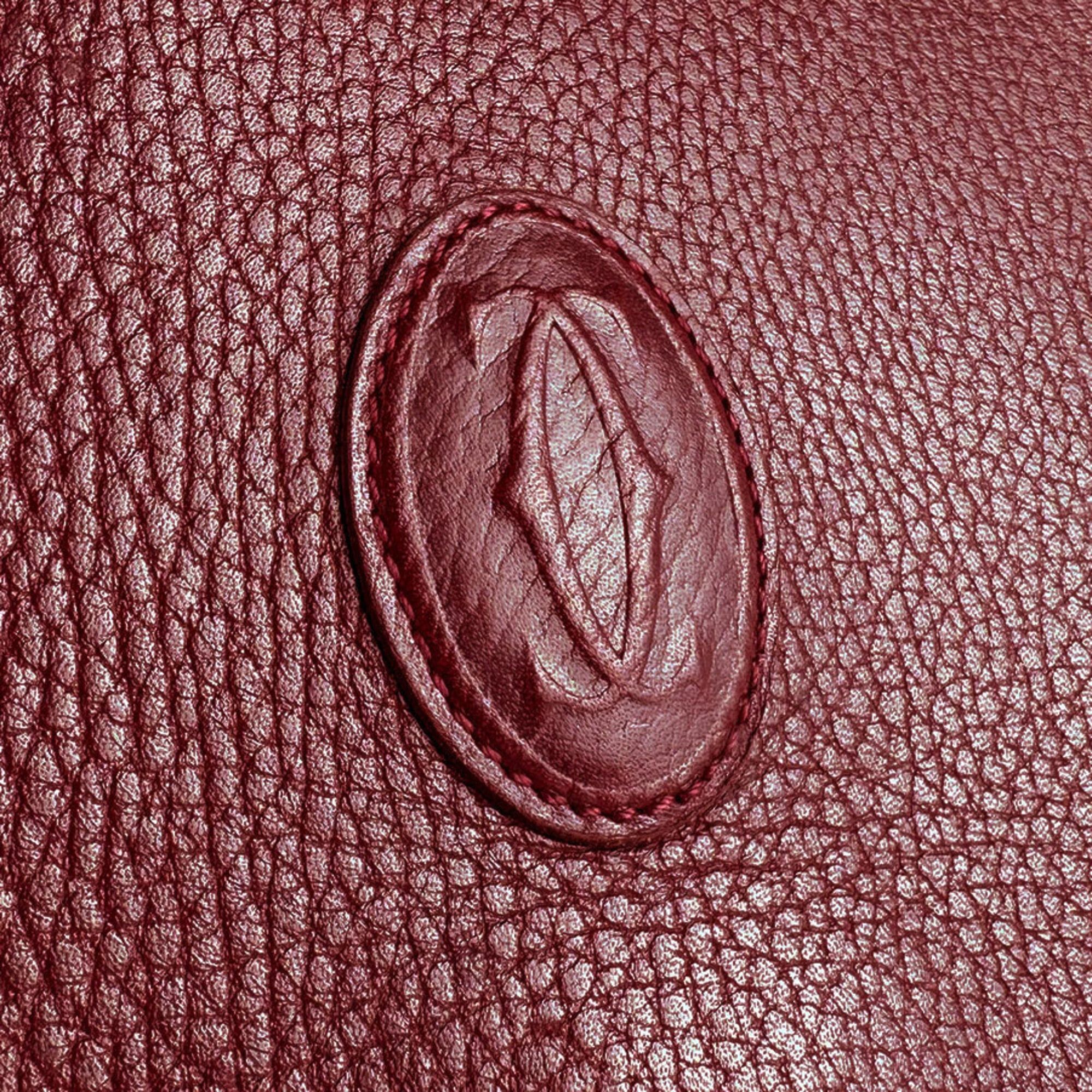 Cartier Cartier Shoulder Bag Must Line Leather Burgundy Gold Women's z9343 Size ONE SIZE - 11 Thumbnail