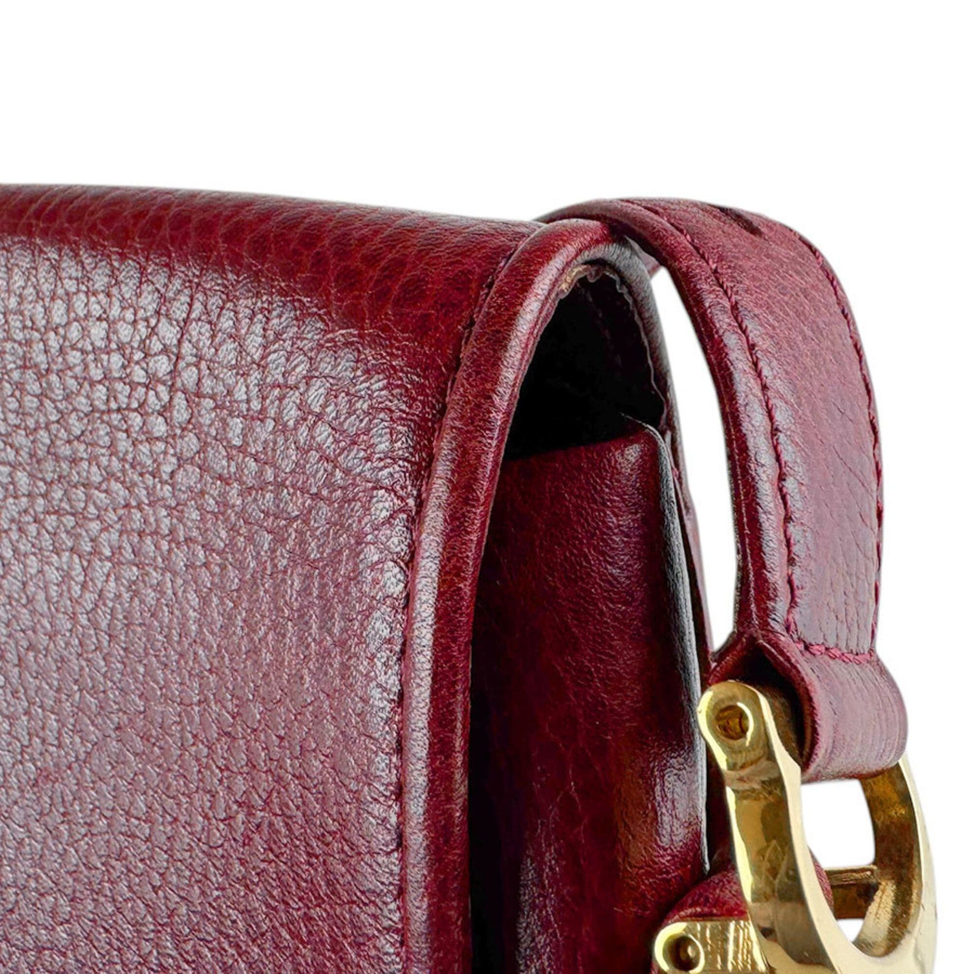 Cartier Cartier Shoulder Bag Must Line Leather Burgundy Gold Women's z9343 Size ONE SIZE - 7 Thumbnail